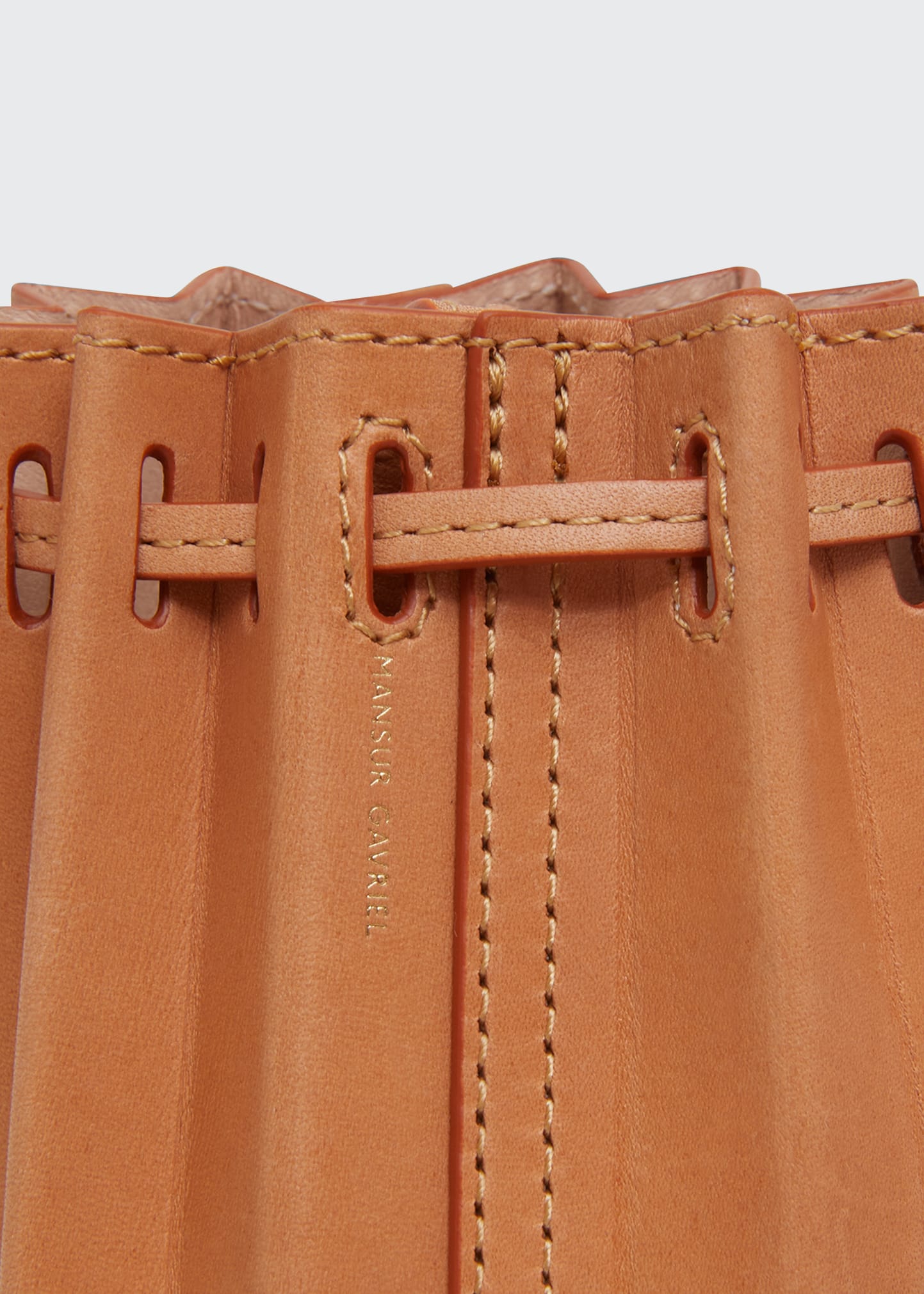 Mansur Gavriel Baby Pleated Drawstring Bucket Bag