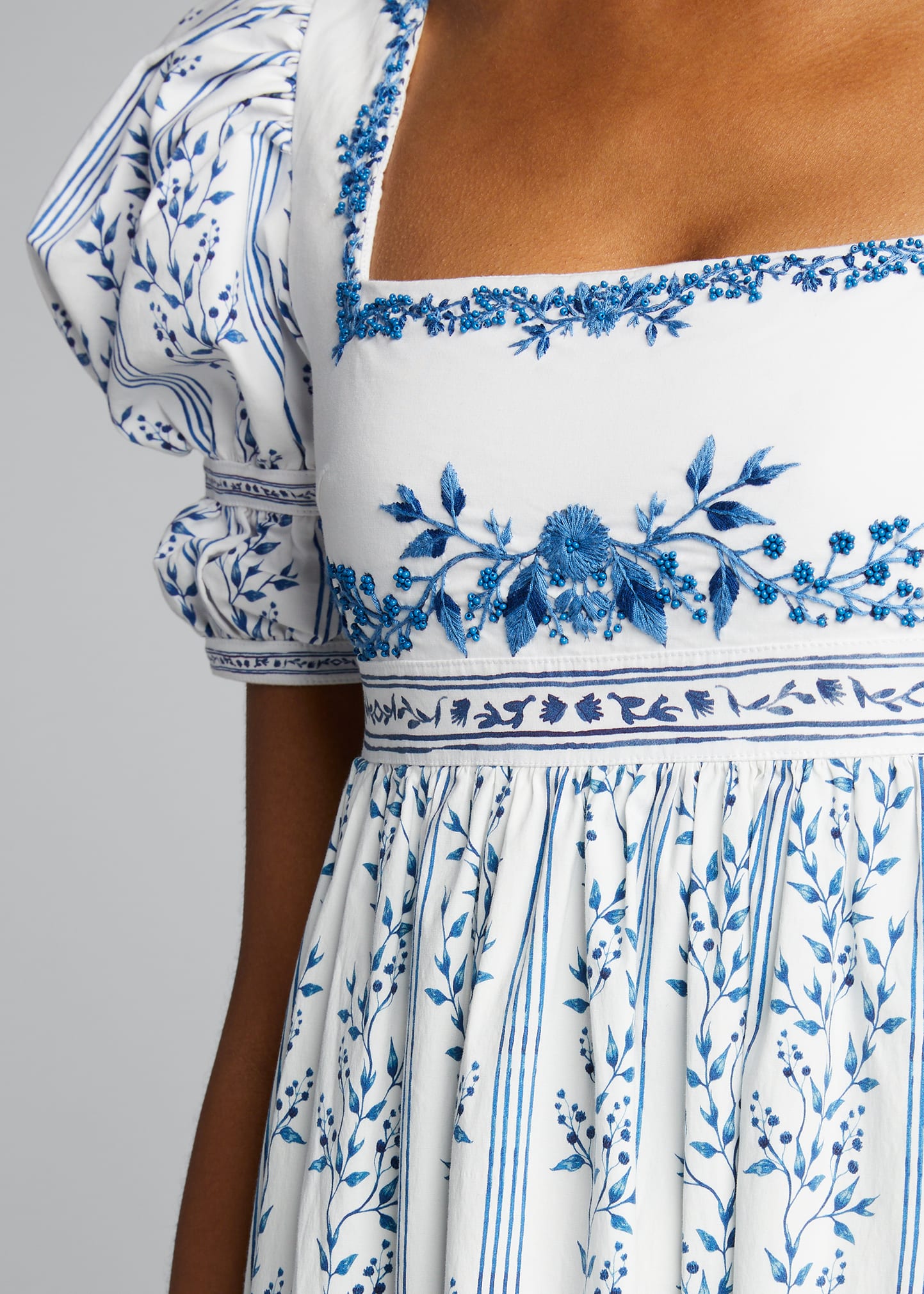 agua bendita blue and white dress Heart and Soul