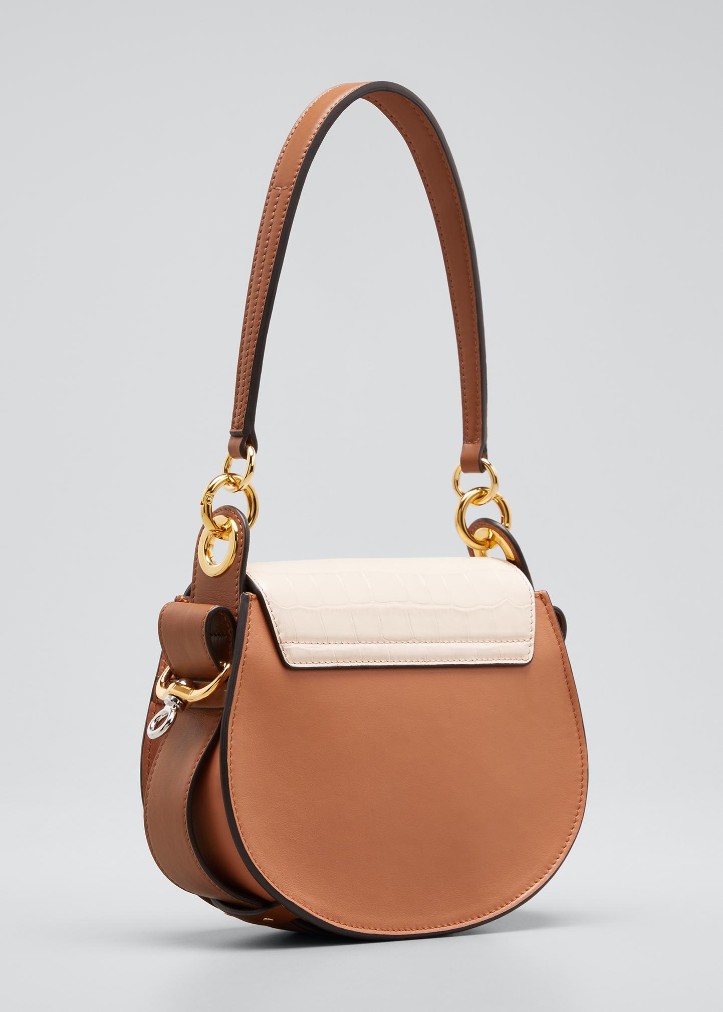 Chloe Tess Small Tricolor Mixed Leather Shoulder Bag - Bergdorf 