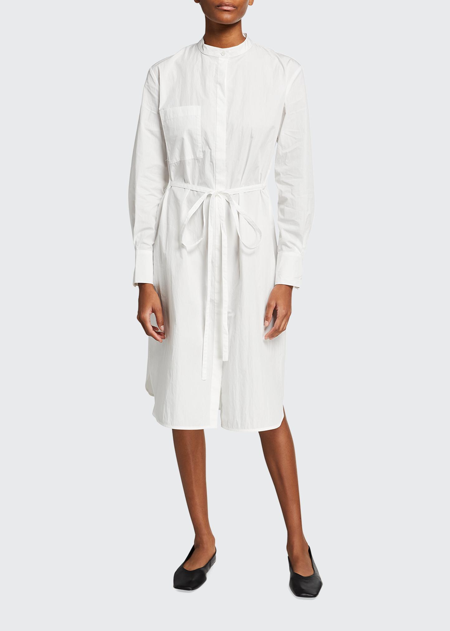 Co Belted Poplin Tunic Dress