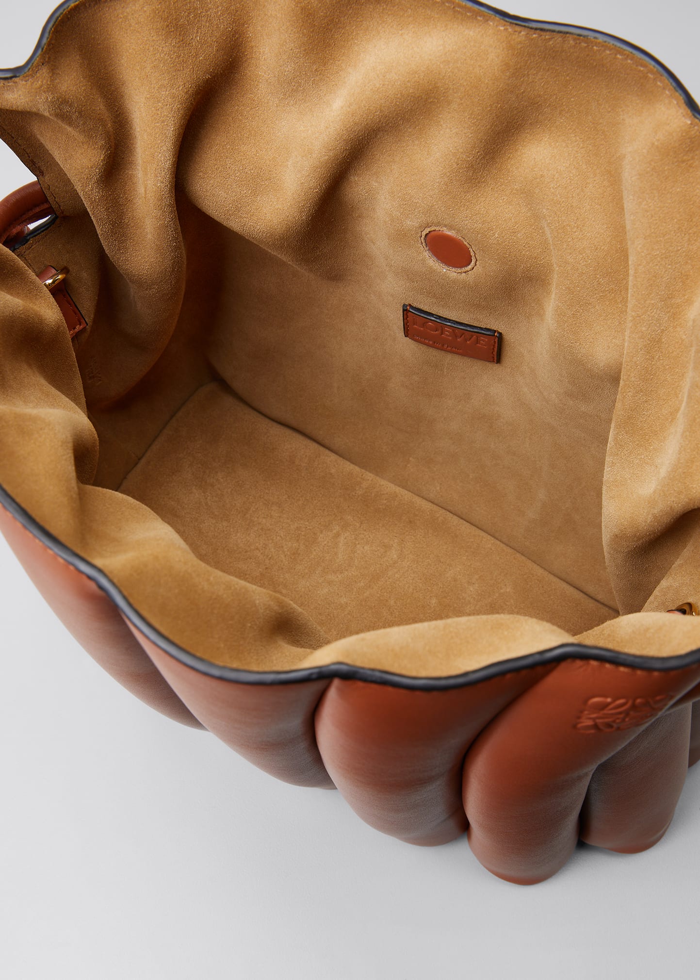 Loewe Flamenco Smooth Leather Pleated Clutch Bag - Bergdorf Goodman