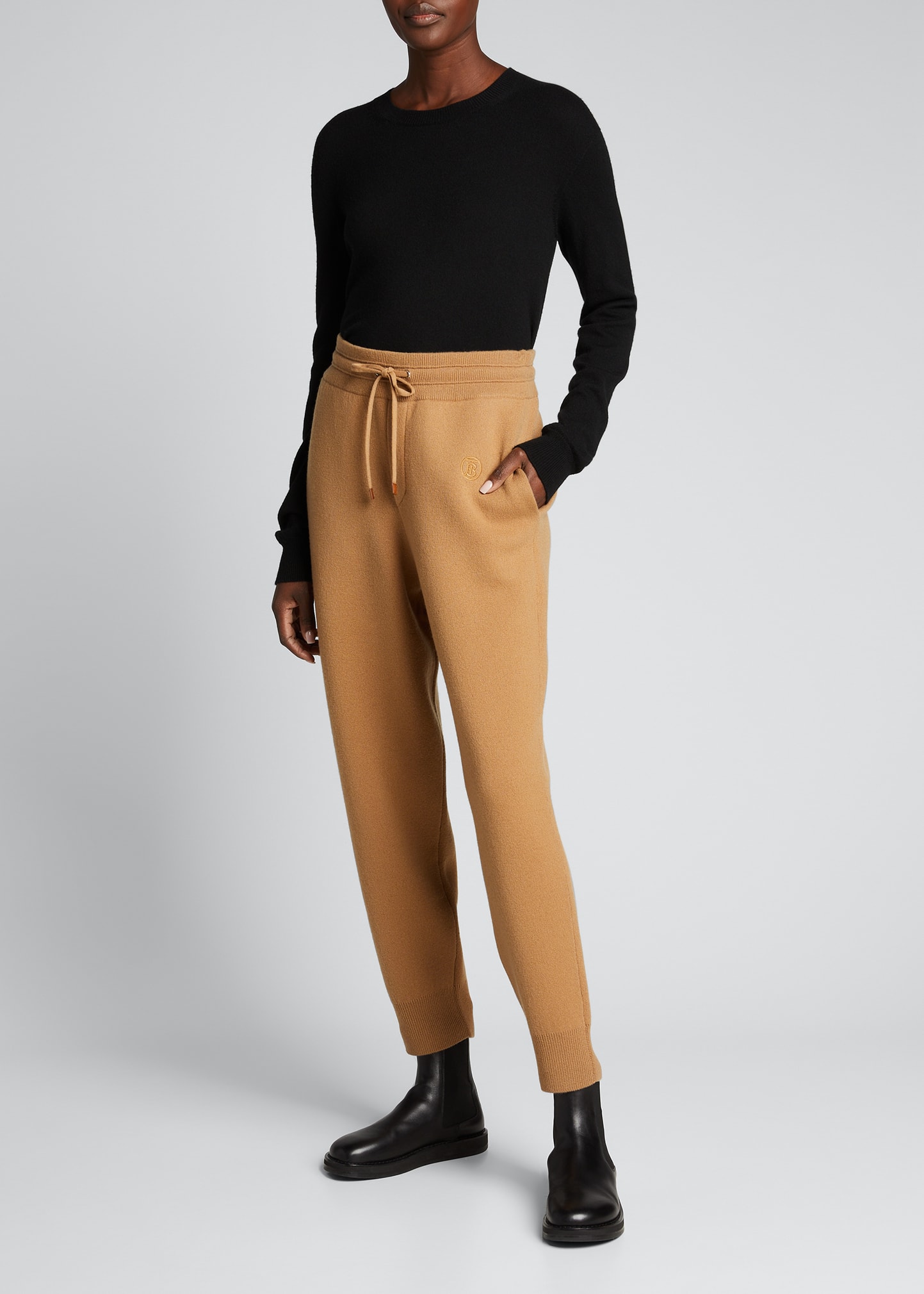 Burberry Drawstring Cashmere-Blend Track Pants - Bergdorf Goodman