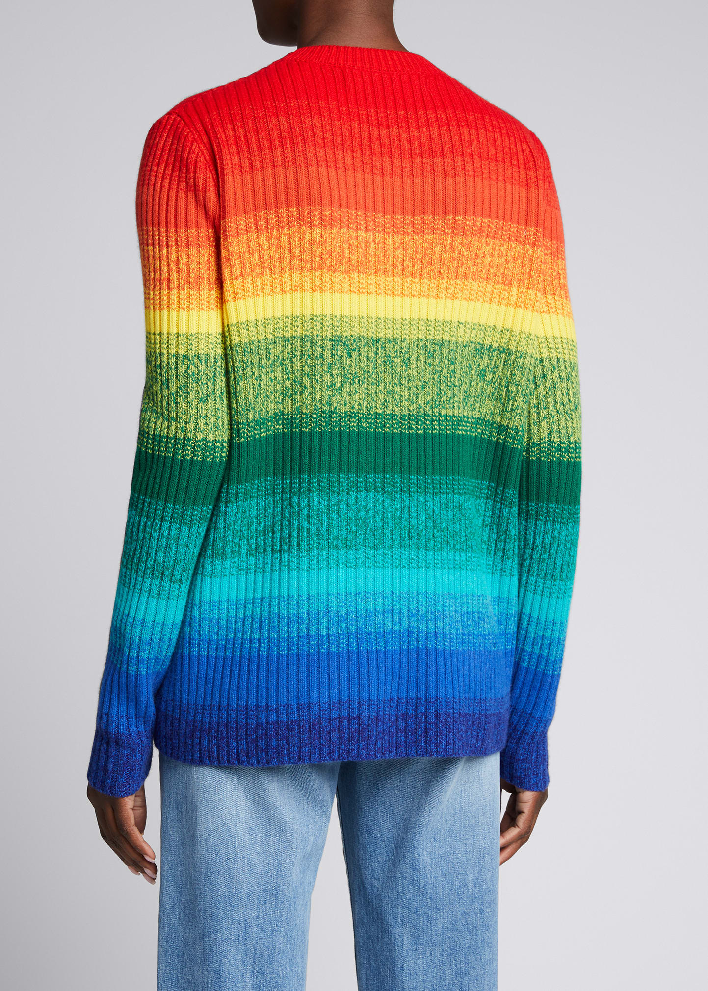 The Elder Statesman Rainbow Striped Cashmere Sweater - Bergdorf
