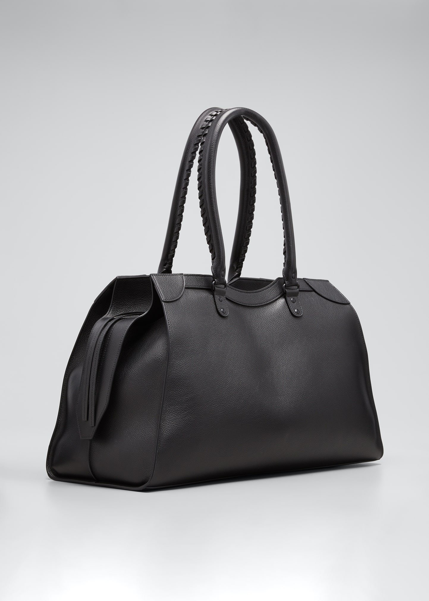 Balenciaga Neo Classic Large Grained Leather Weekender Satchel