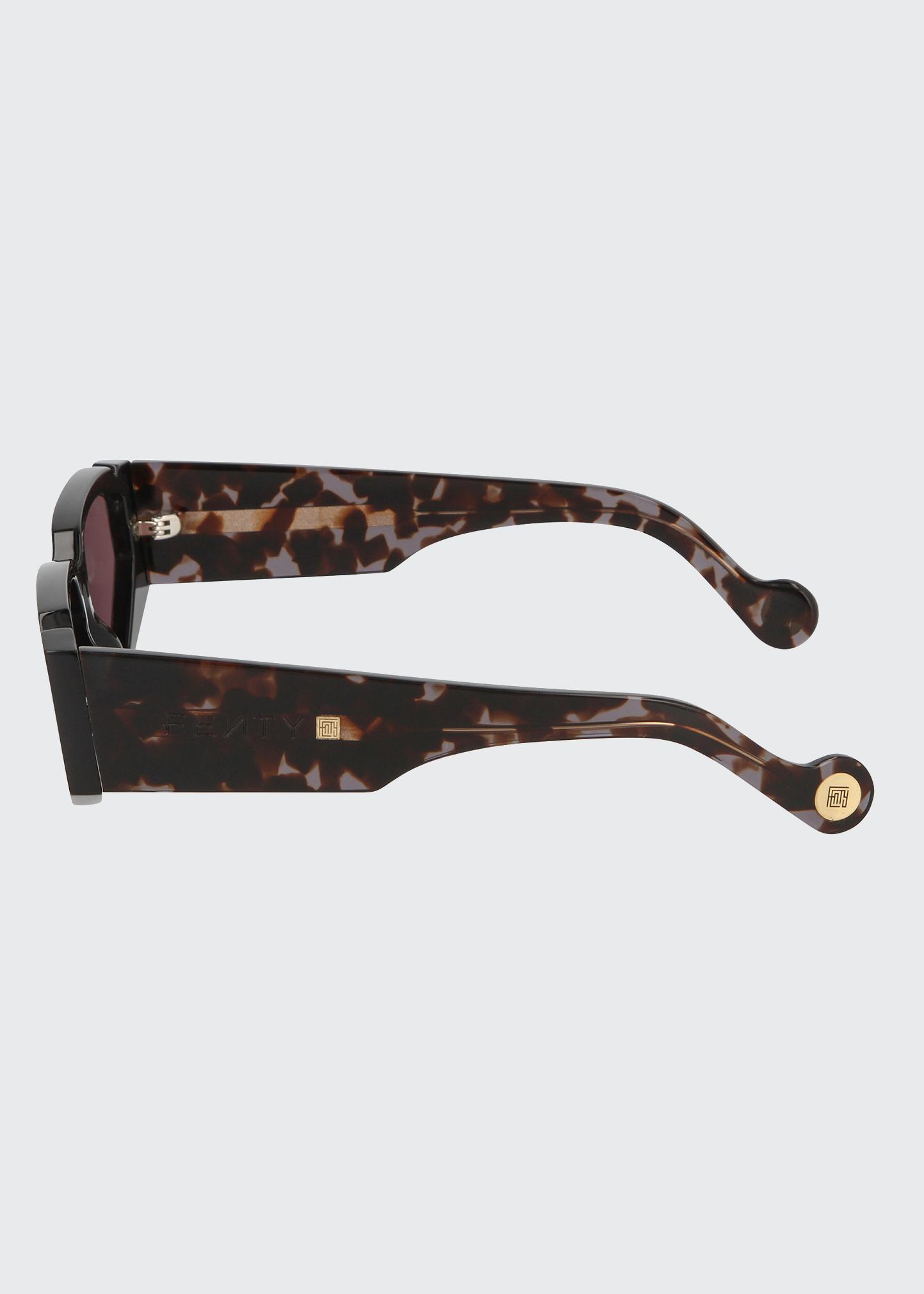Fenty Off Record Rectangular Acetate Cat-Eye Sunglasses  display picture 2