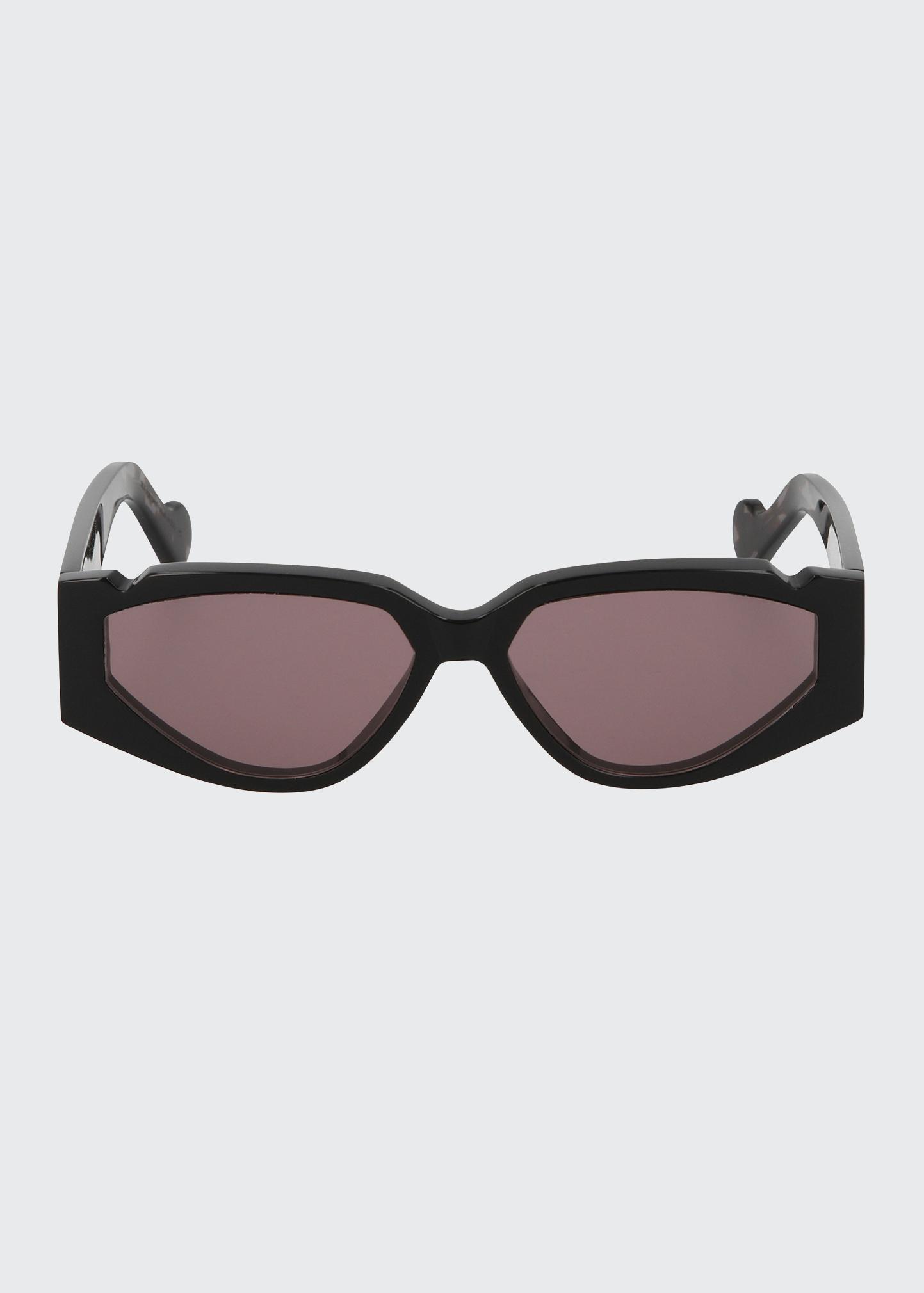 Fenty Off Record Rectangular Acetate Cat-Eye Sunglasses 