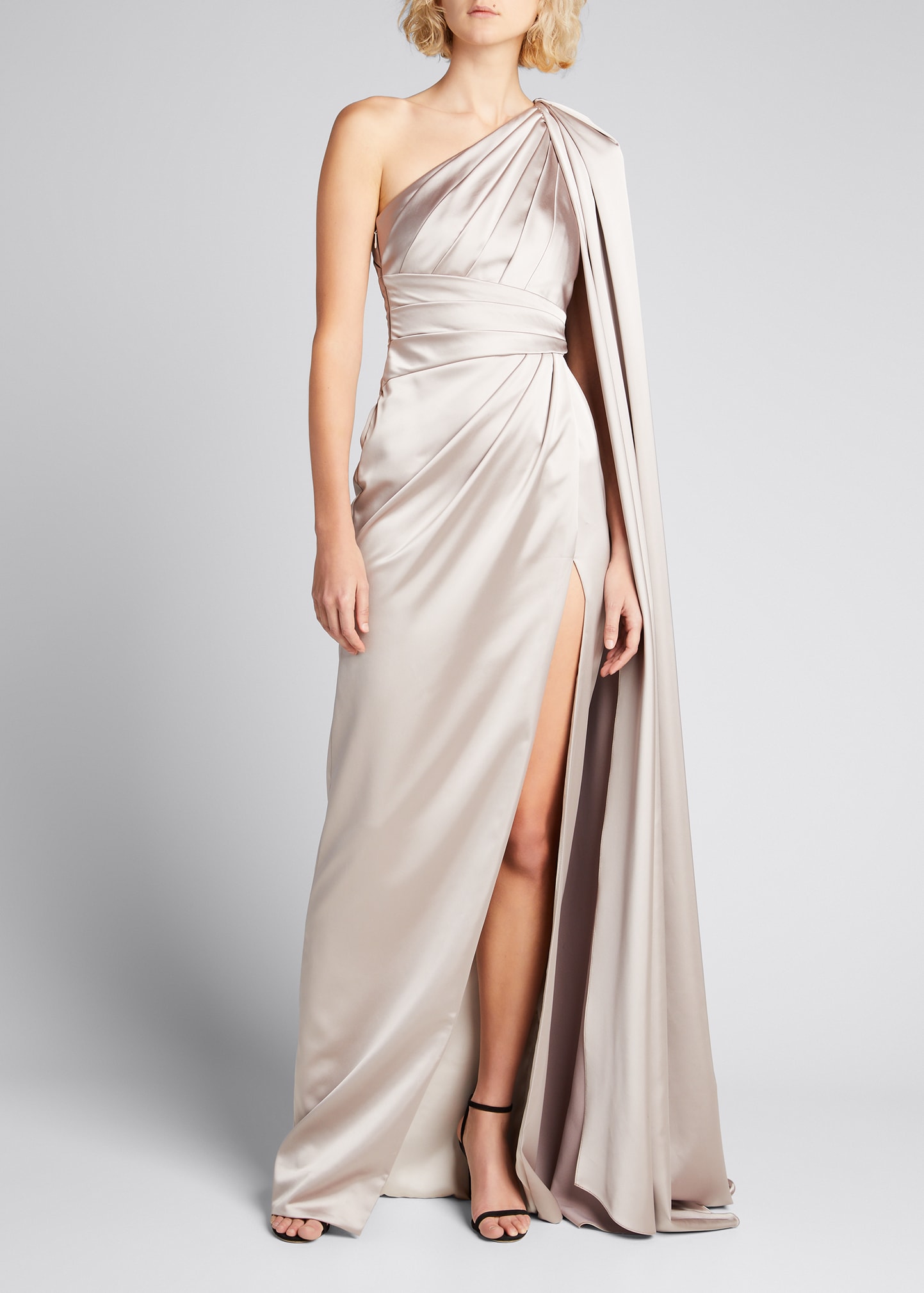 chinese dress ladies Jarlo Black Annabelle One Shoulder Maxi Dress main image 0