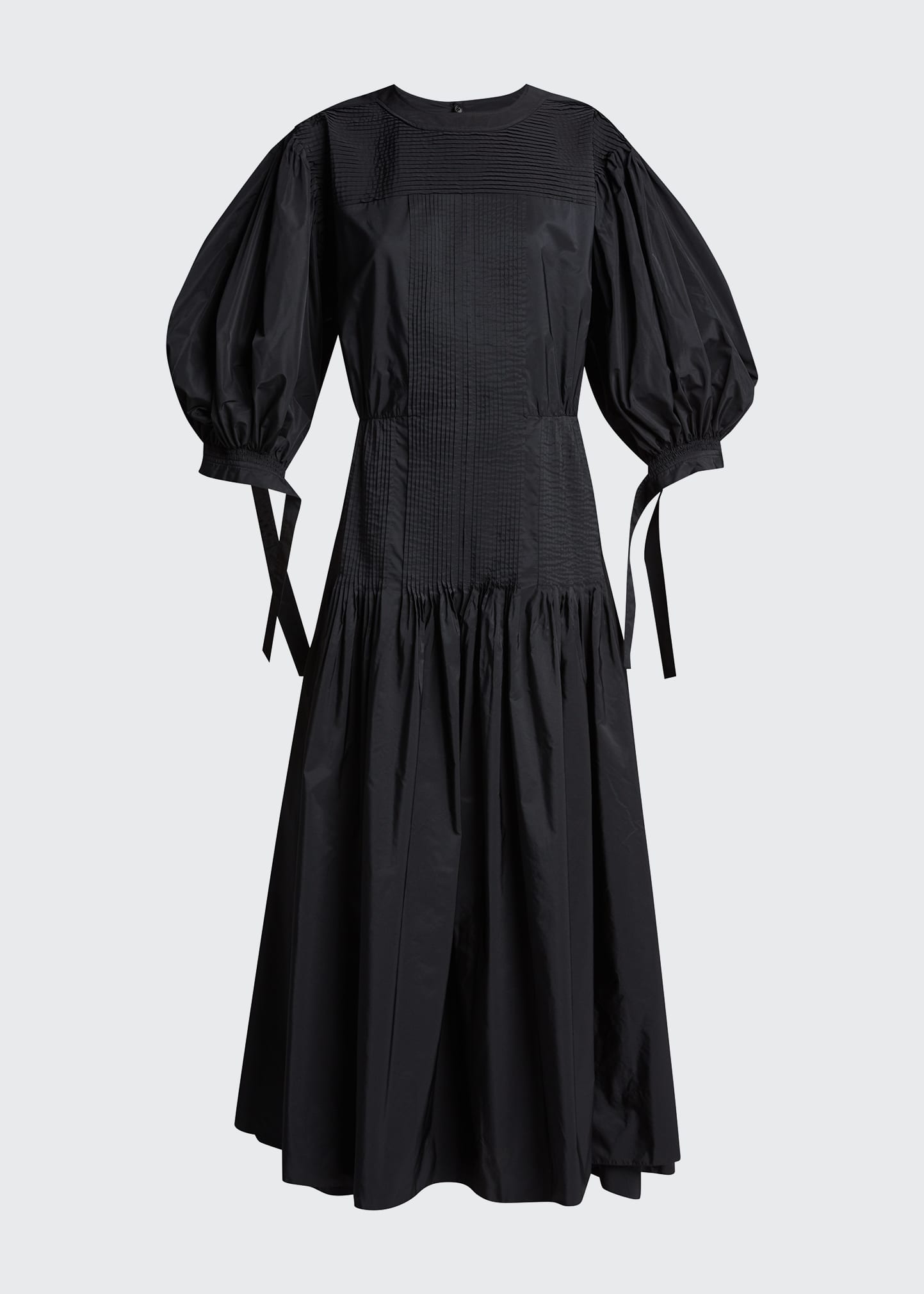 jil sander pleated taffeta maxi dress Jil Sander Belted Pliss Taffeta Maxi Dress