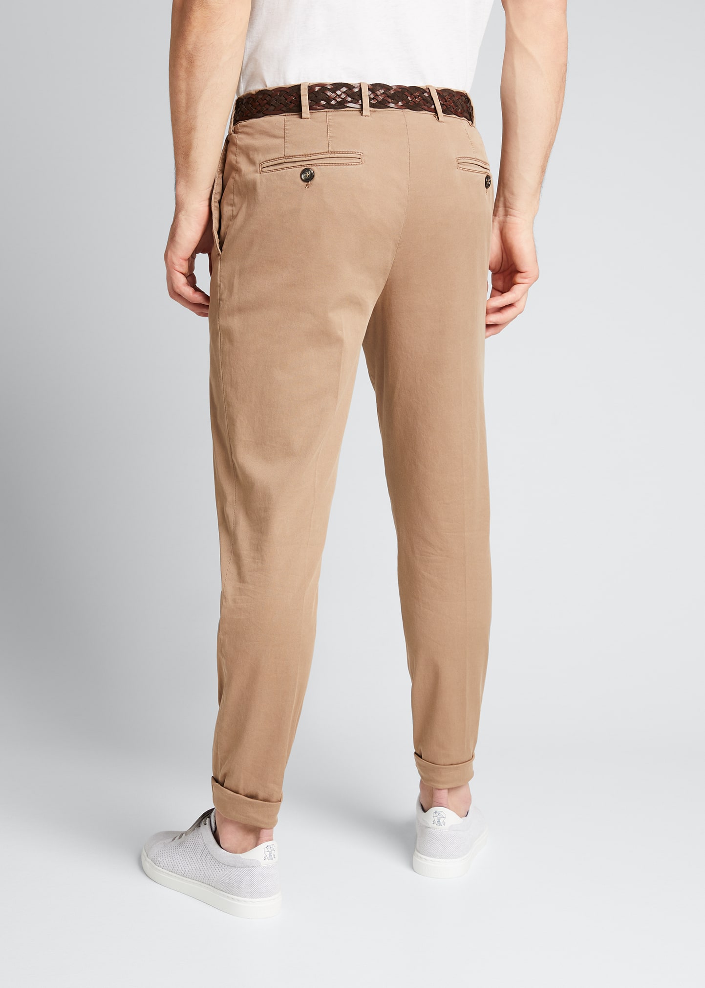 Brunello Cucinelli Men's Italian-Fit Flat-Front Pants - Bergdorf
