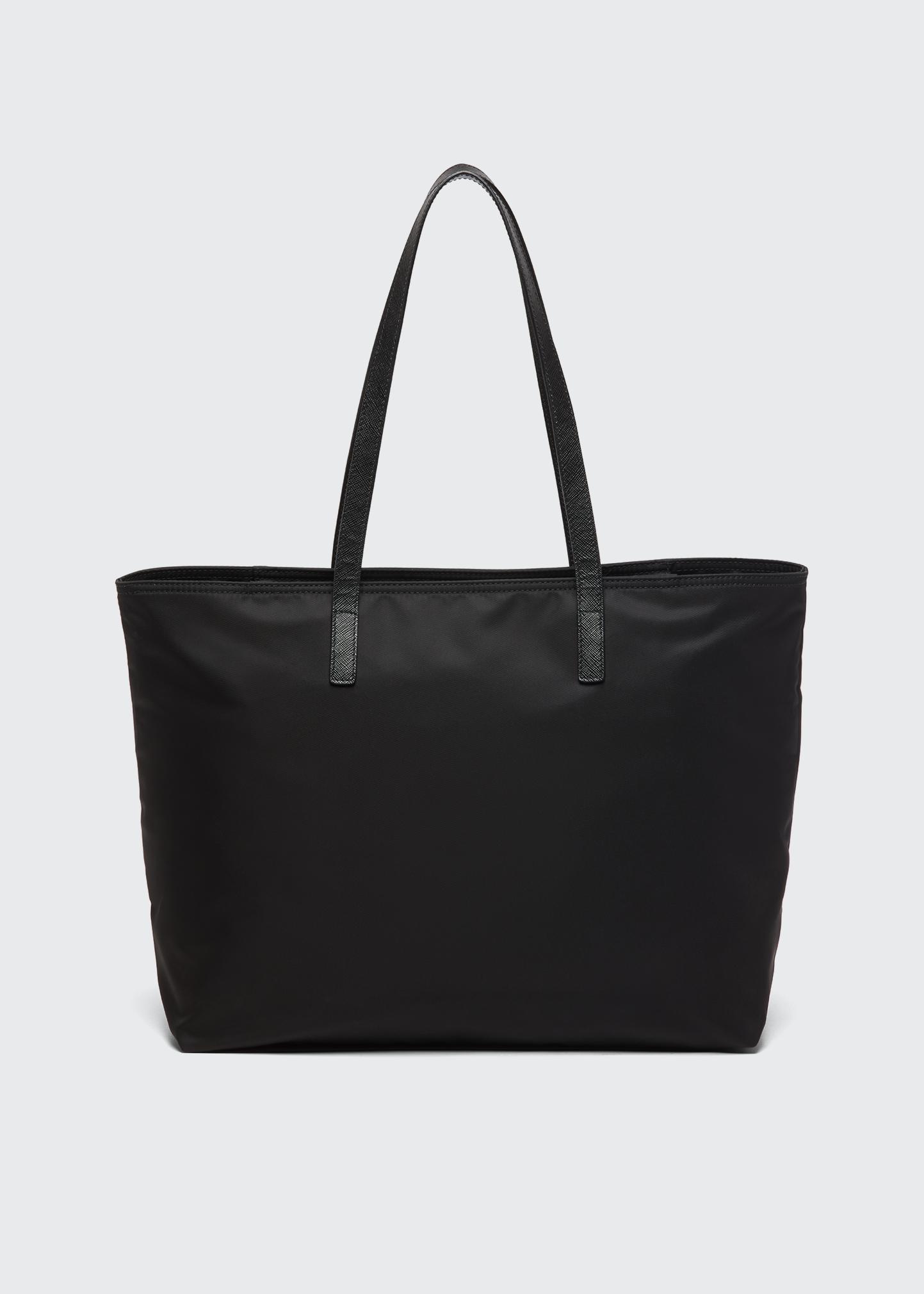 Prada Nylon Embroidered Logo Tote Bag - Bergdorf Goodman