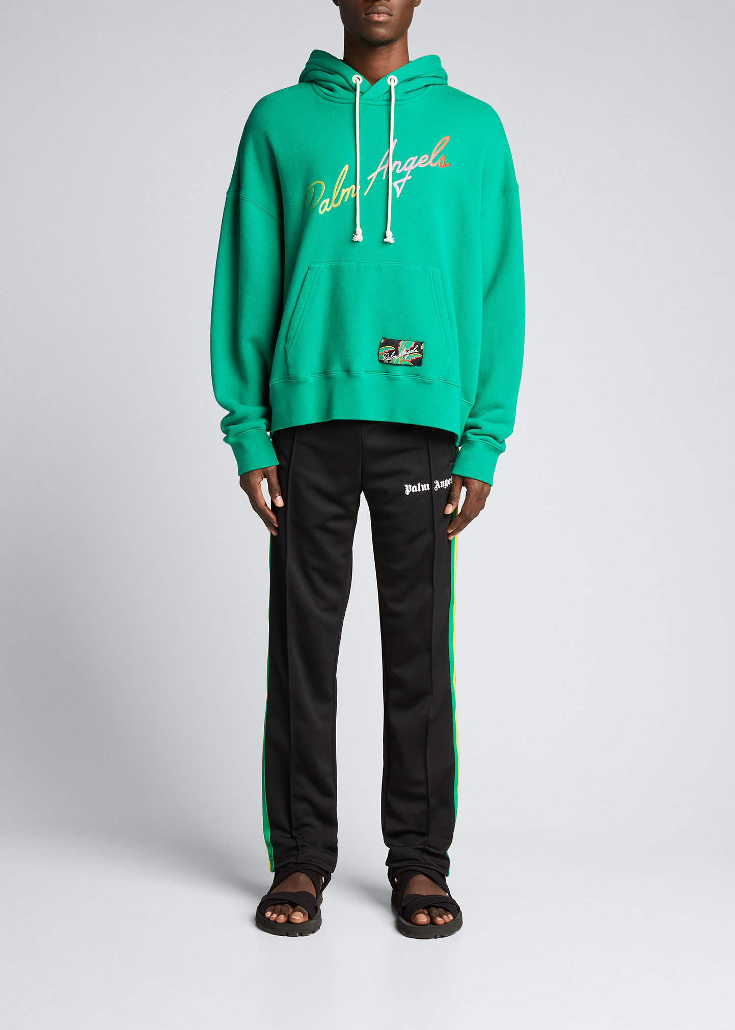 Palm Angels Men s Miami Logo Pullover Hoodie
