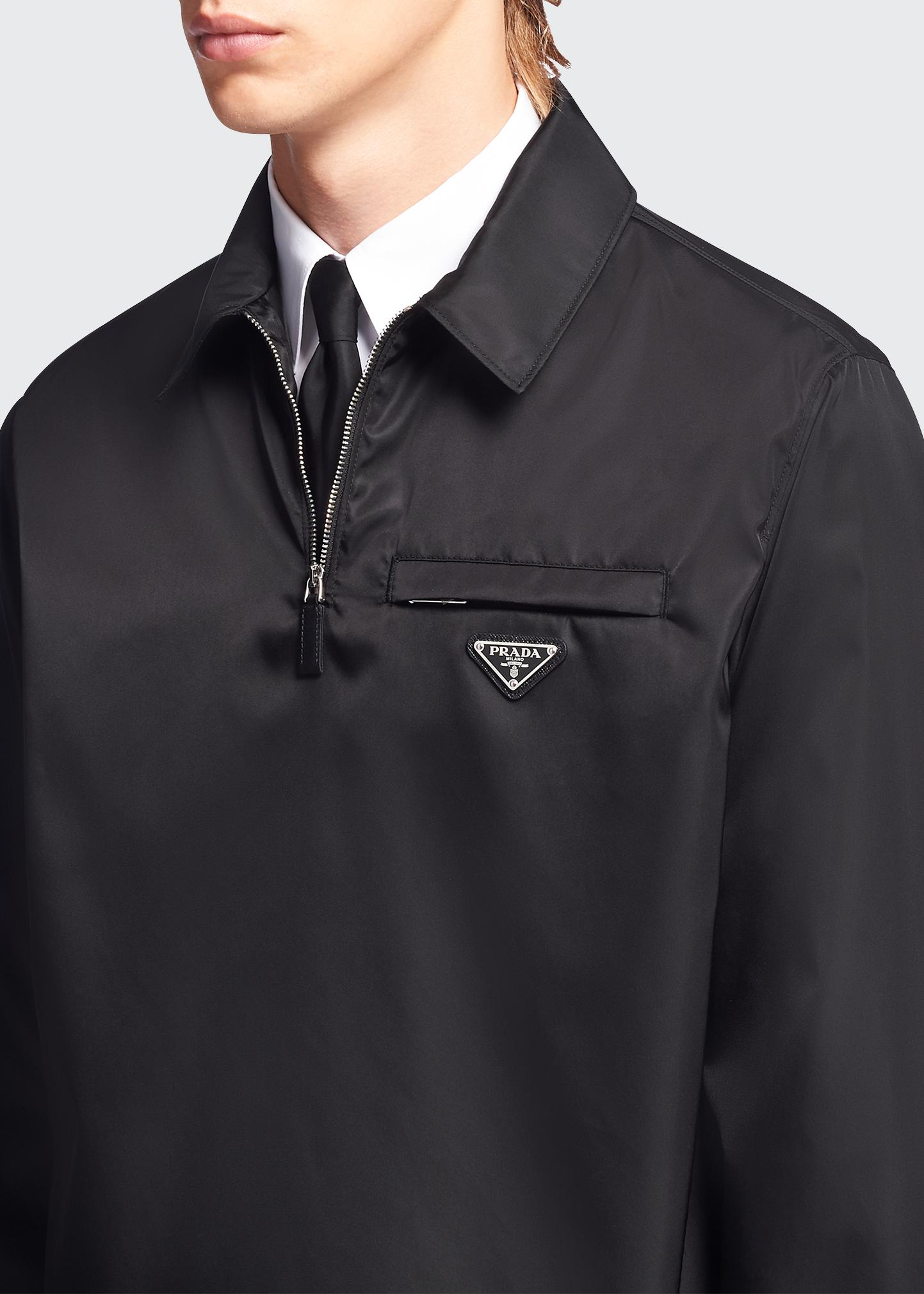 期間限定セールPRADA Re Nylon Half Zip Prada Men's Re-Nylon Quarter-Zip Pullover Jacket - Bergdorf Goodman