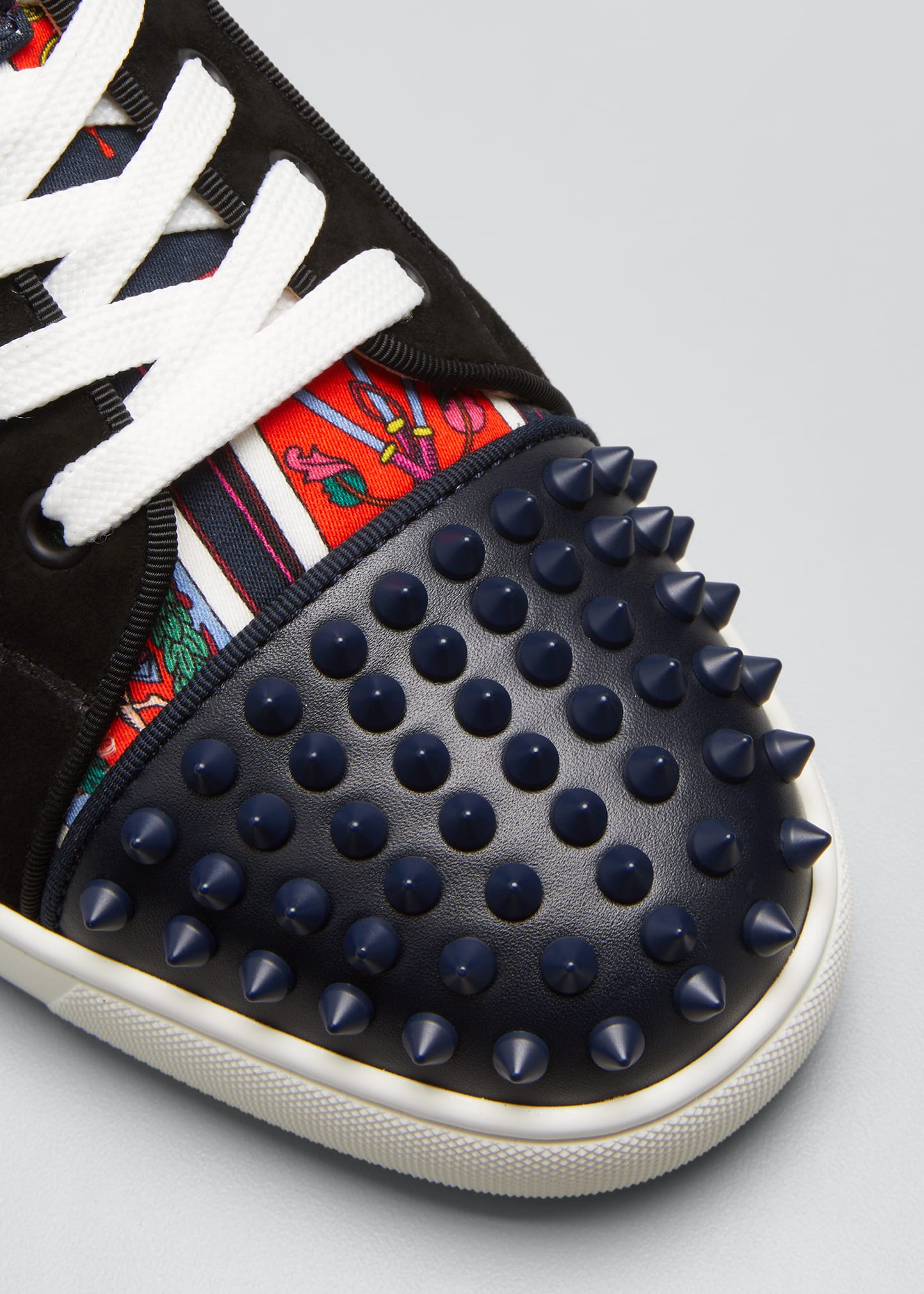 Christian Louboutin Men's Louis Junior Spikes Orlato Tarot-Print