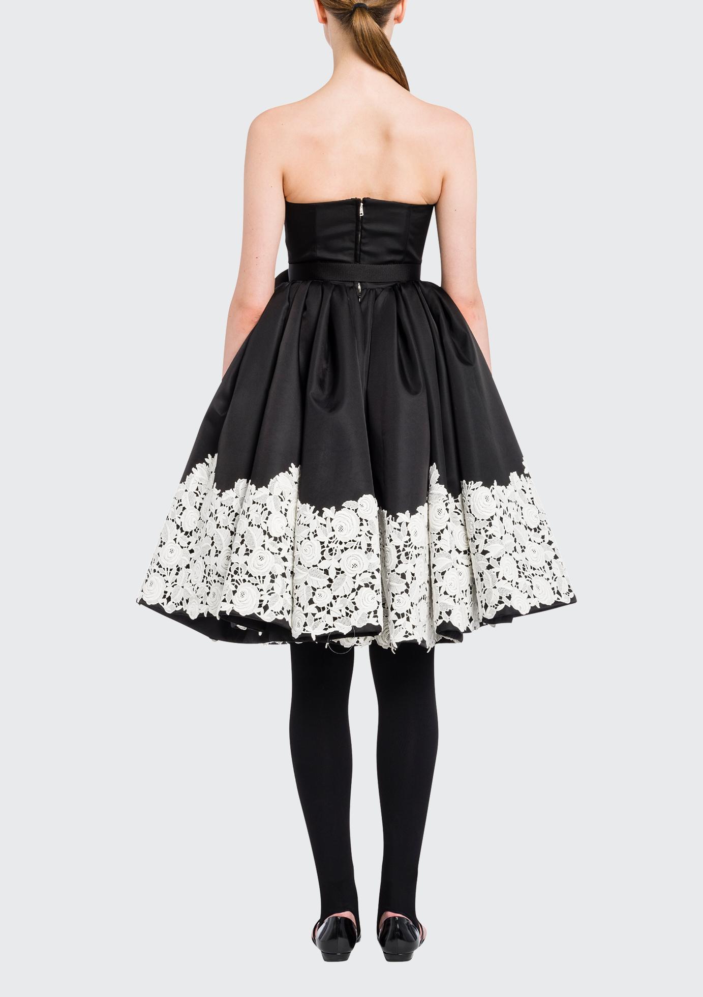 prada corset dress Re-Nylon Floral Lace Strapless NIKKI BEACH MIAMI 🌴 soft-satin The couture construction of Size:5t corset dress