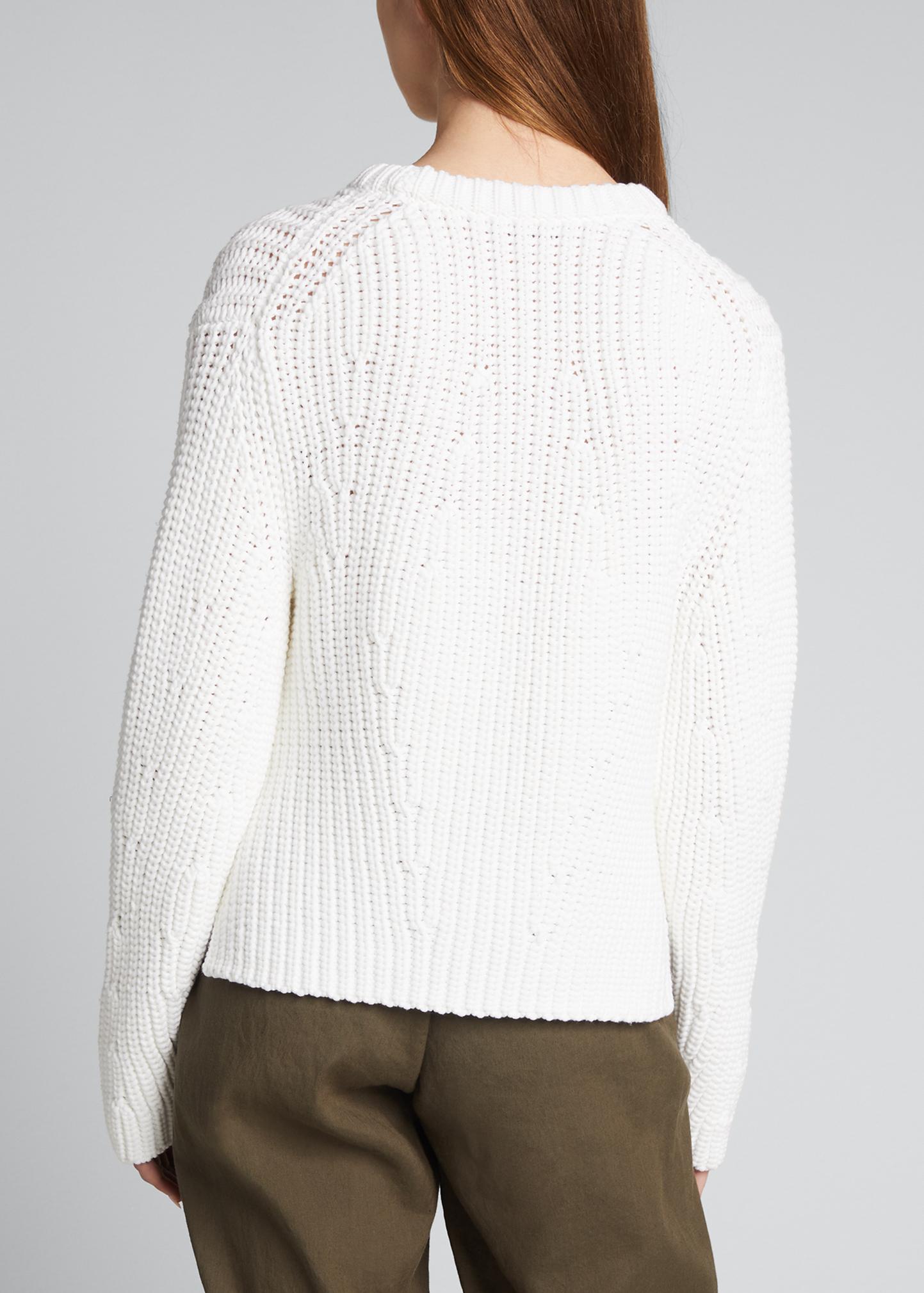 Vince Mirrored Rib-Knit Pullover Sweater