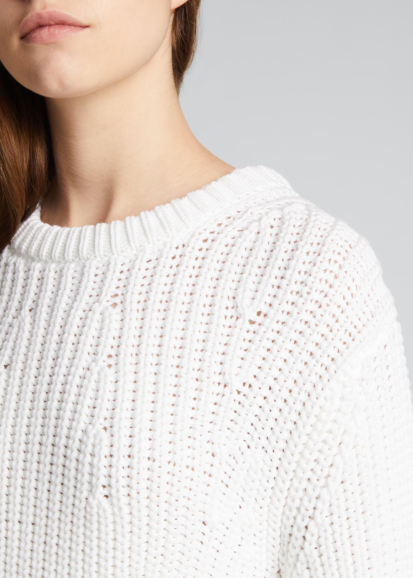 Vince Mirrored Rib-Knit Pullover Sweater