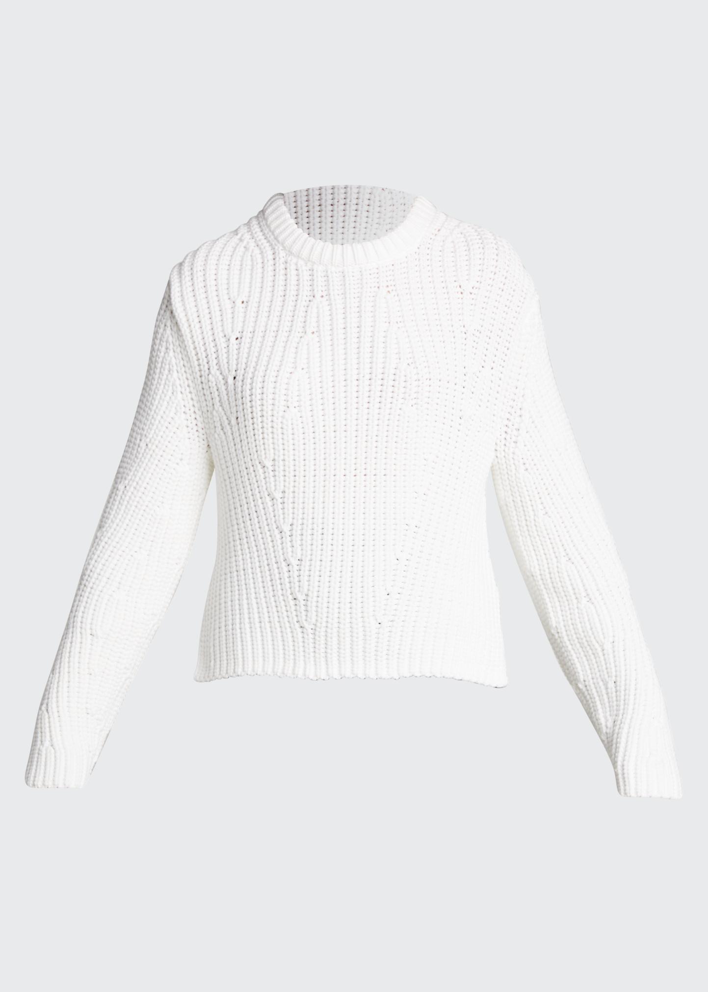 Vince Mirrored Rib-Knit Pullover Sweater