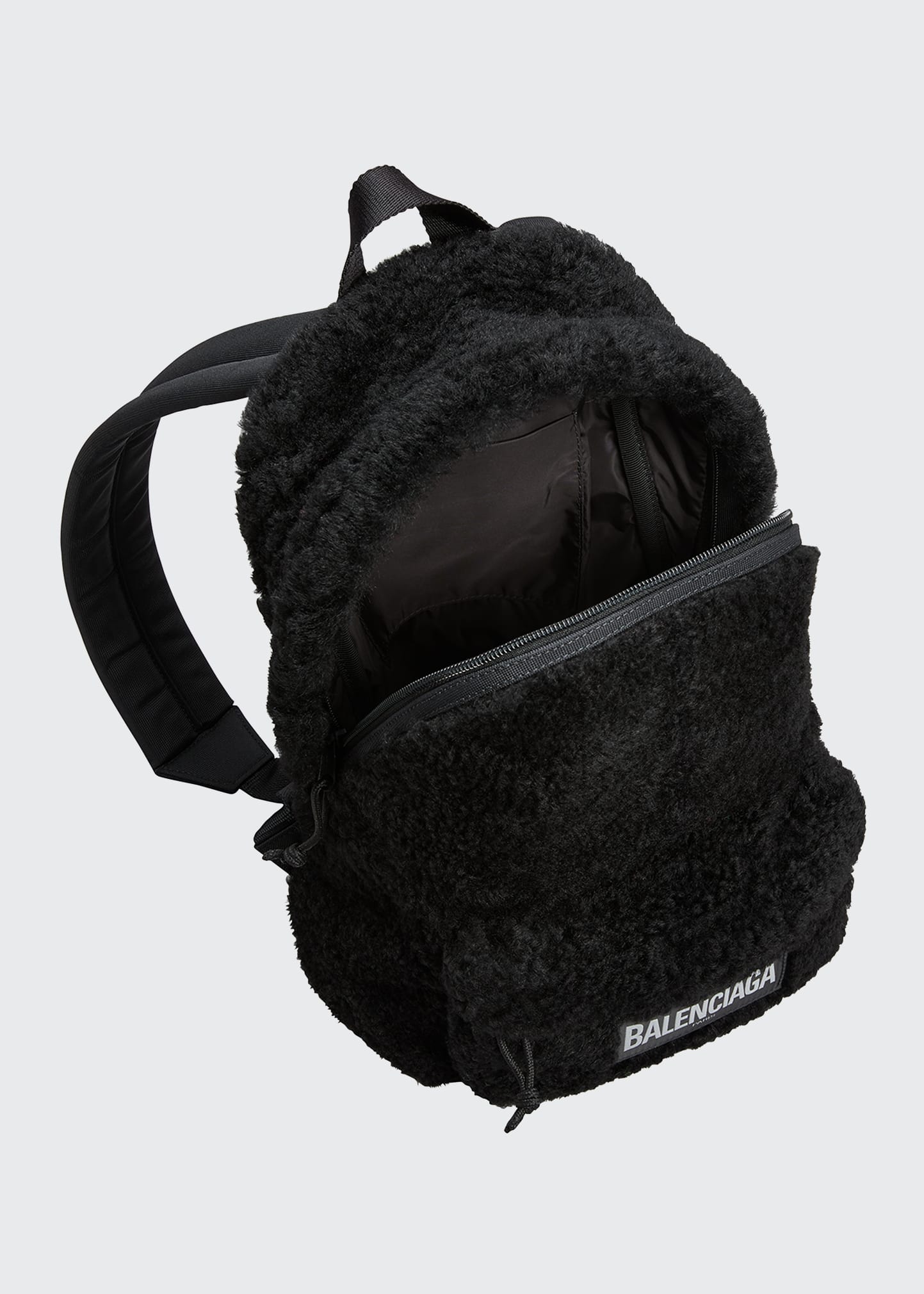 Balenciaga Men's Fluffy Faux-Fur Backpack - Bergdorf Goodman