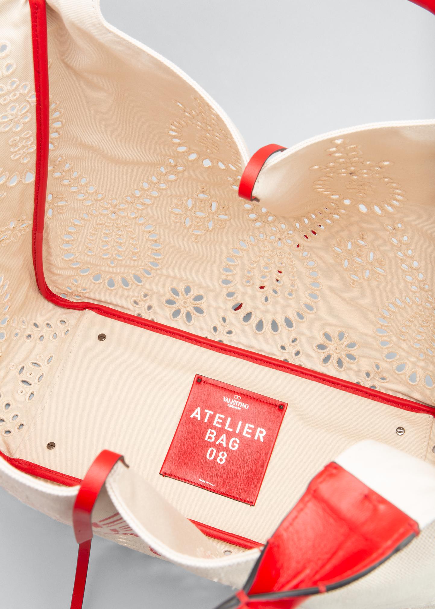 Valentino Garavani Atelier 08 Edition Laser-Cut Tote Bag 