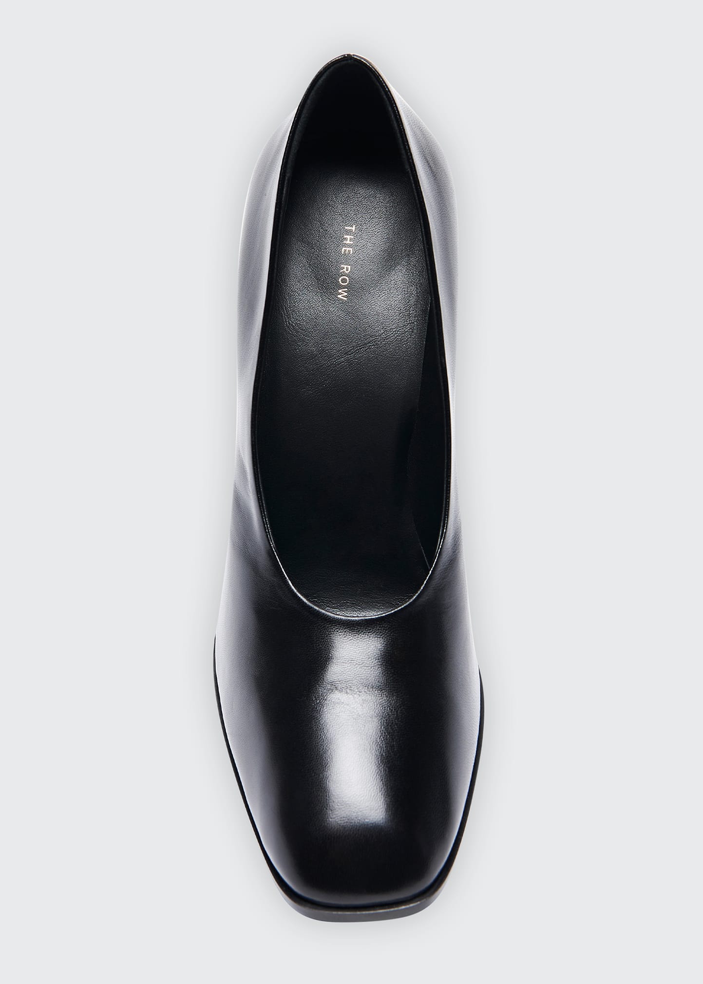 THE ROW Jade Calfskin Contrast-Heel Pumps - Bergdorf Goodman