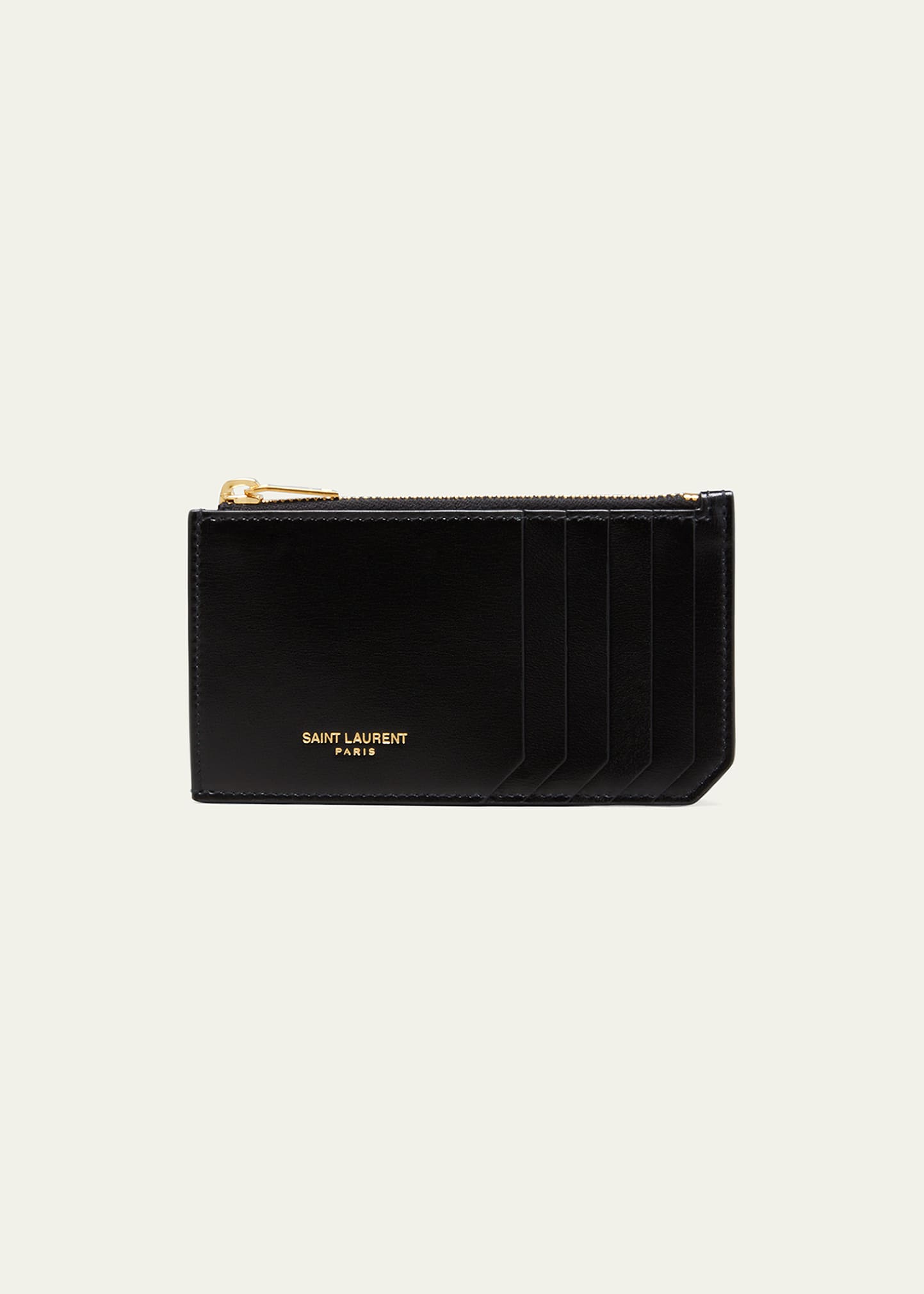 Saint Laurent Zip Fragments YSL Monogram Pouch Card Case Wallet - Bergdorf  Goodman