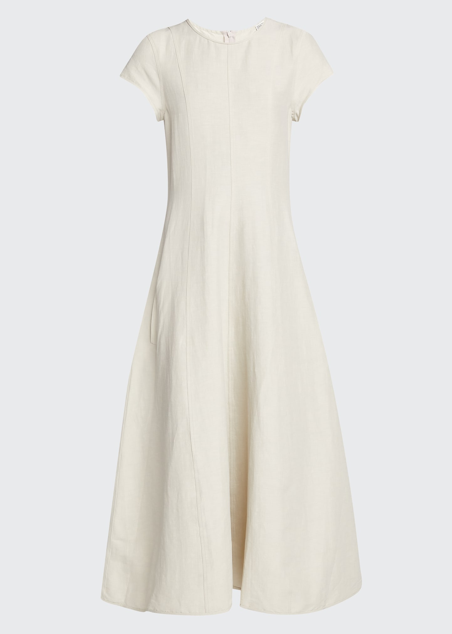 Toteme Solid Stretch Linen A-Line Midi Dress - Bergdorf Goodman