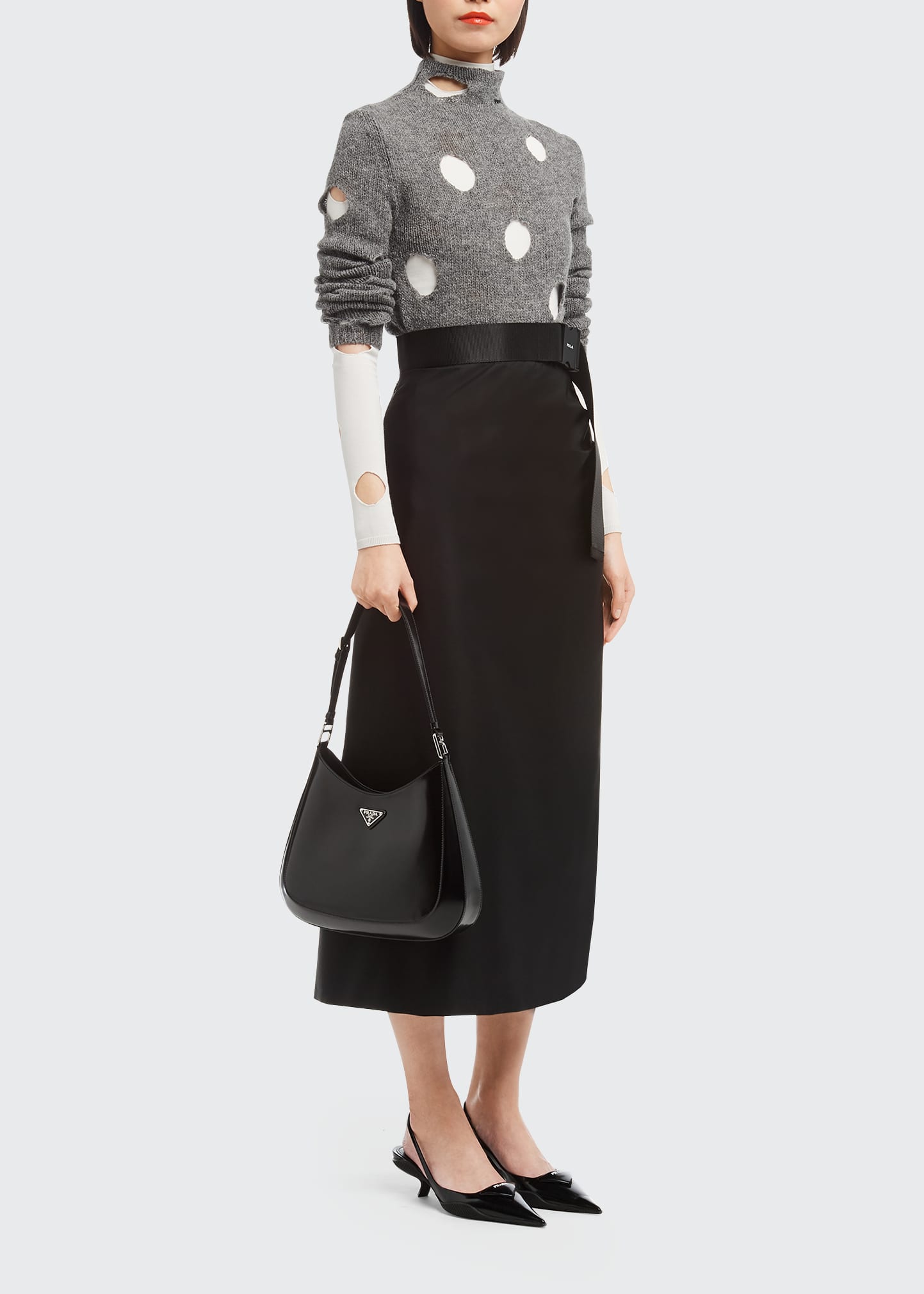 Prada Cleo Spazzolato Large Shoulder Bag - Bergdorf Goodman