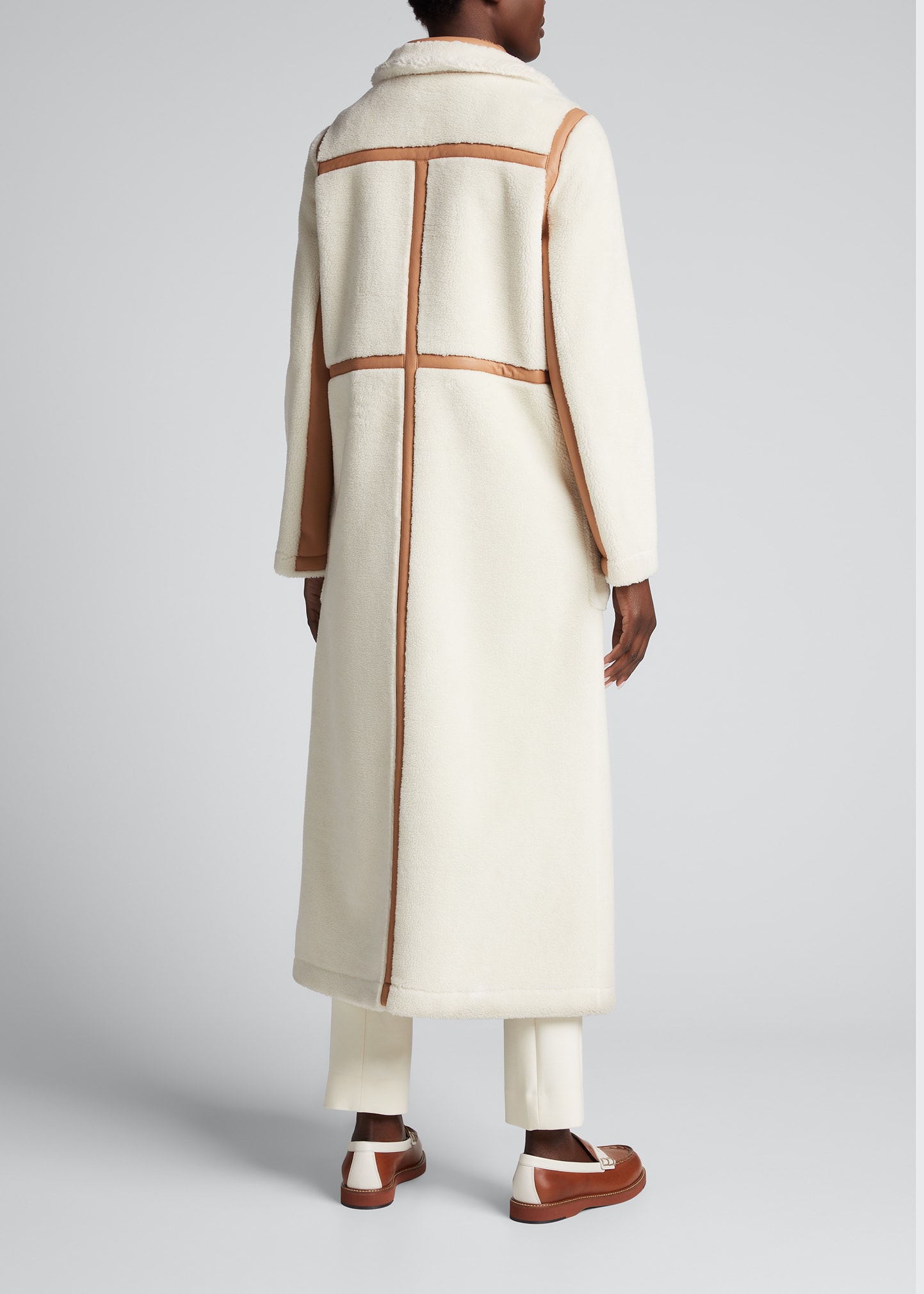 Stand Studio Bibi Double-Breasted Faux-Fur Long Coat - Bergdorf