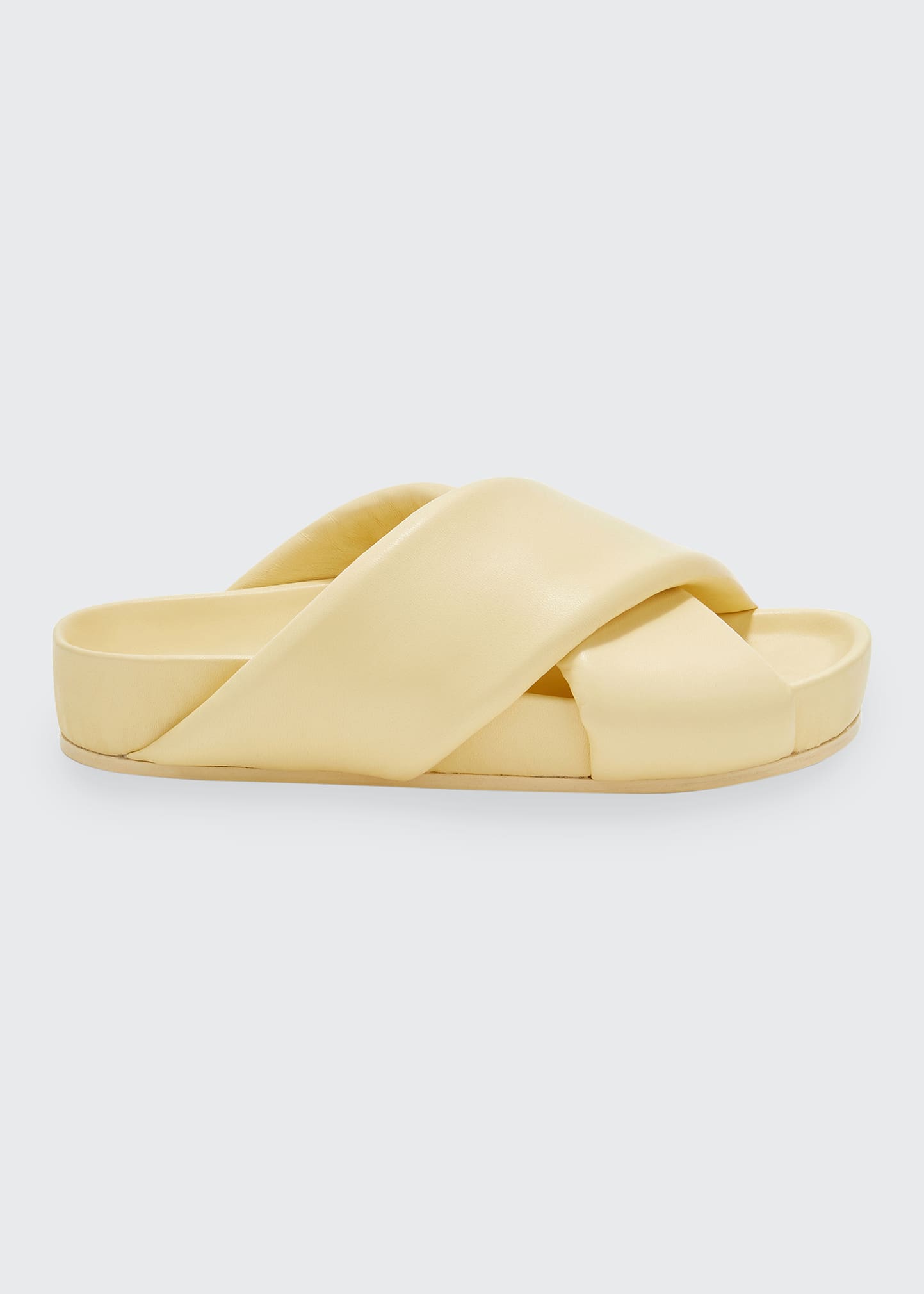 Jil Sander Puffy Napa Crisscross Slide Sandals - Bergdorf Goodman