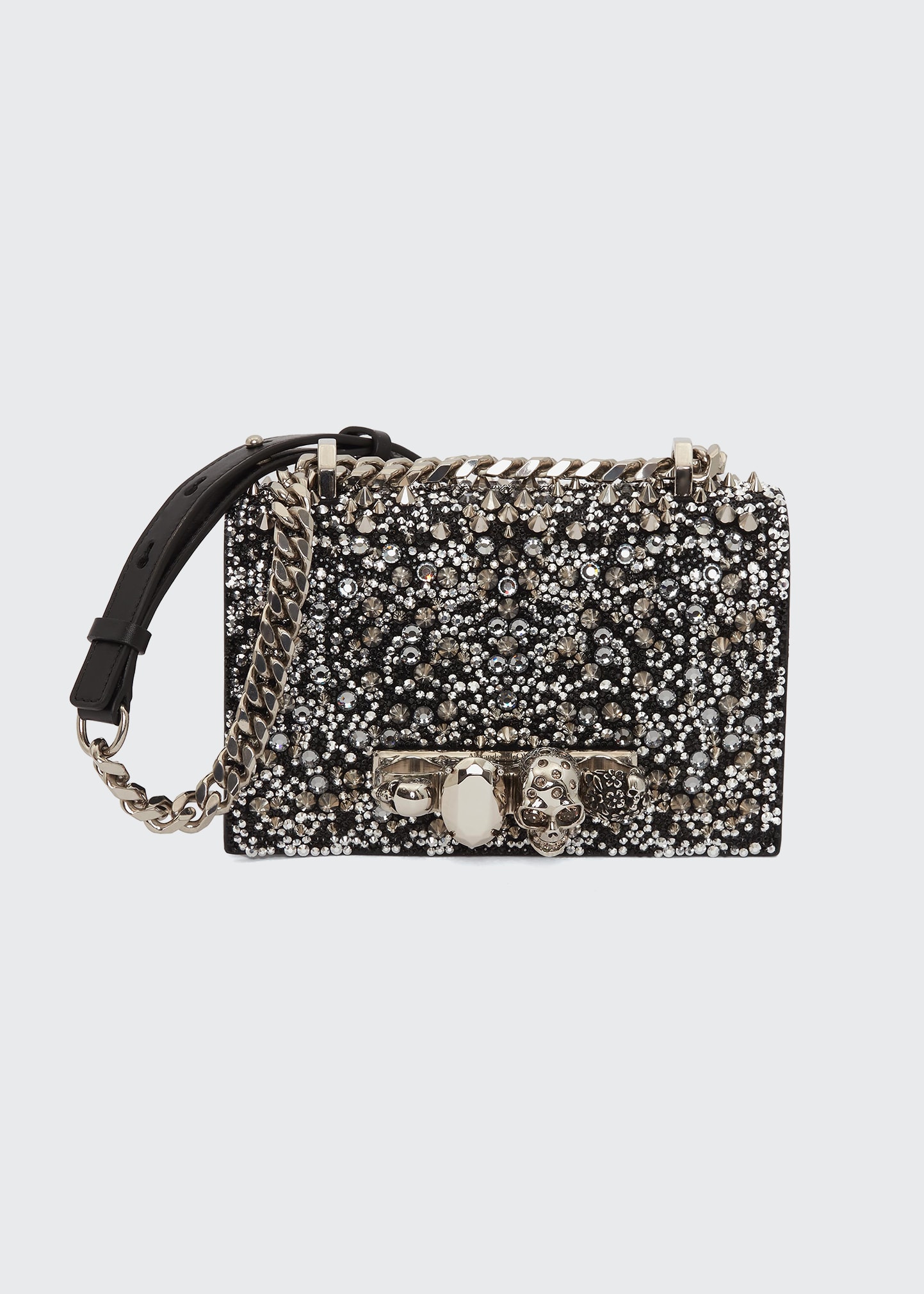 Alexander McQueen Jeweled Mini Crystal Satchel Bag