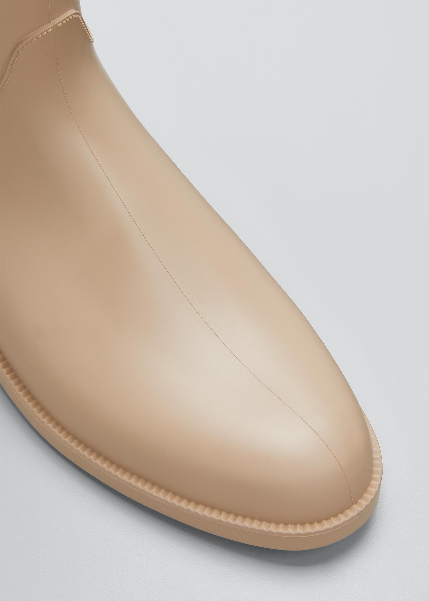 Brunello Cucinelli Calfskin Rubber Monili-Strap Rain Boots 