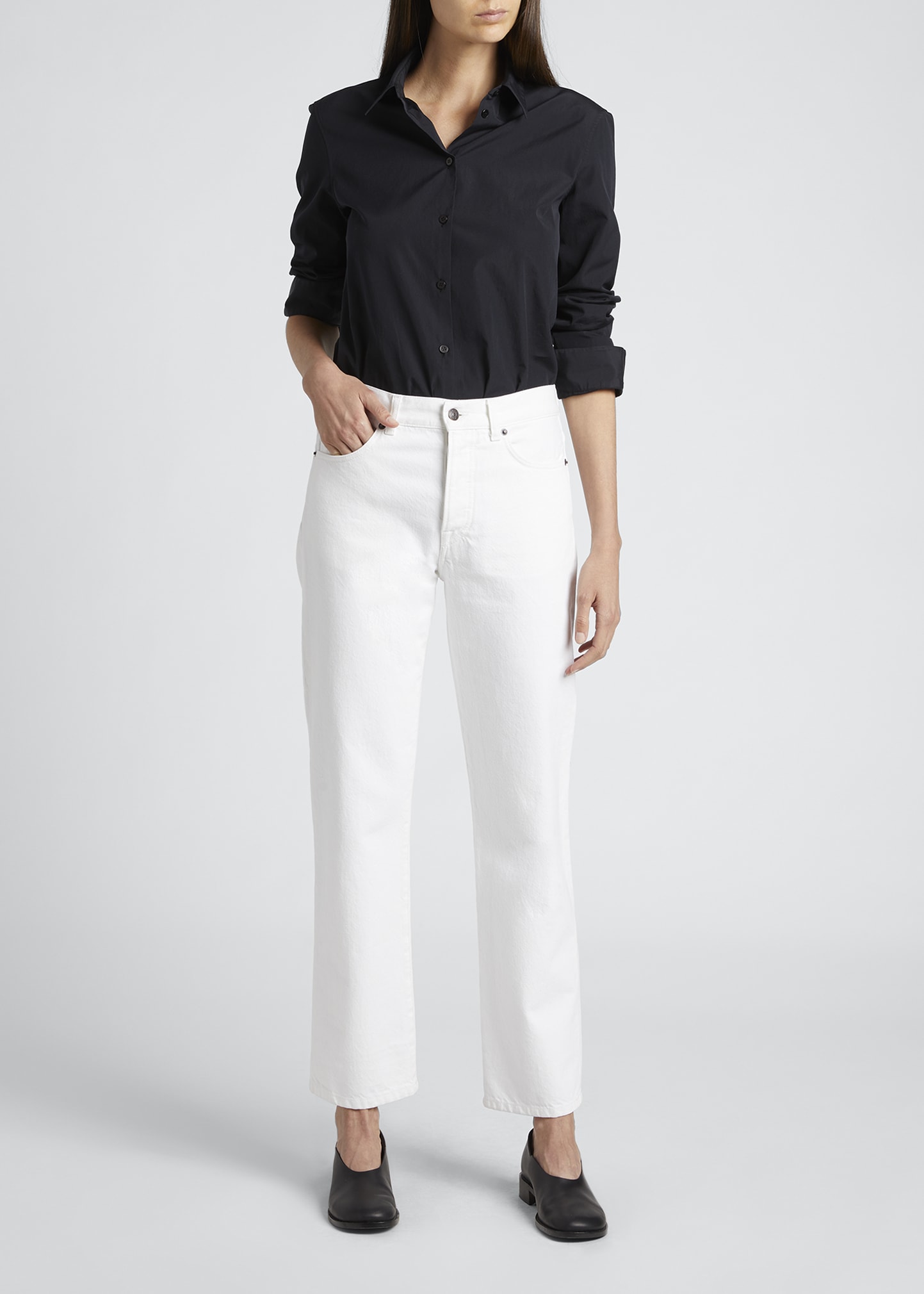 THE ROW Montero Cropped Denim Jeans Bergdorf Goodman