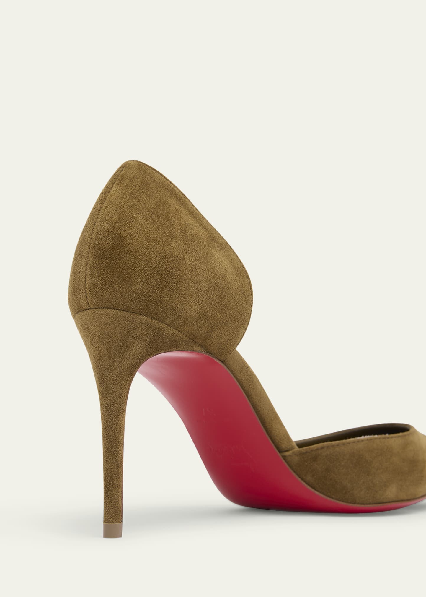 Christian Louboutin 85mm Iriza Suede Half-d'Orsay Pumps - Bergdorf
