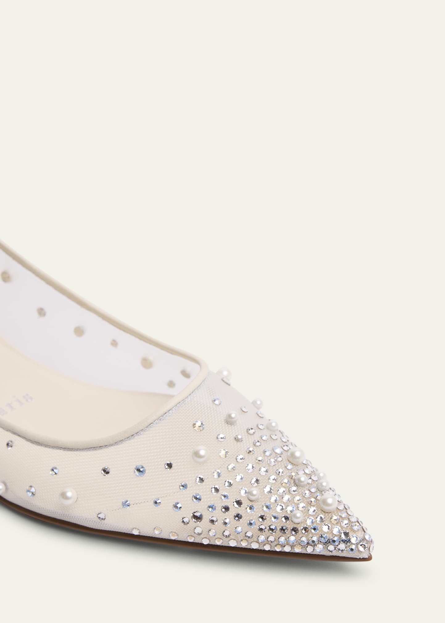 Christian Louboutin Miss Z Degrastra Embellished Mesh Red Sole