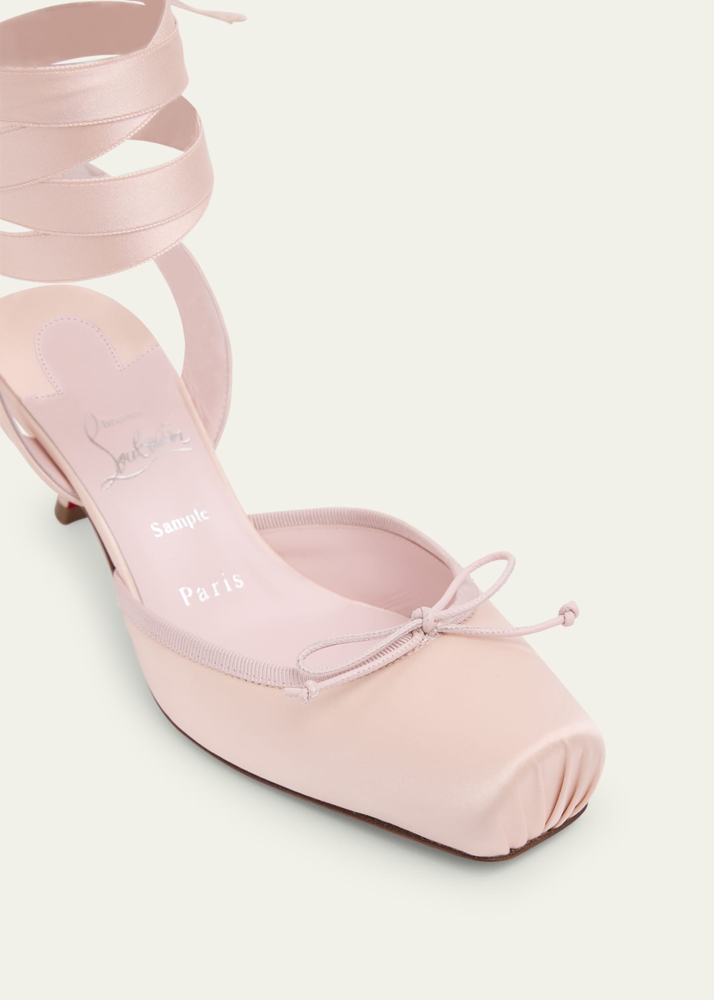 kayco55 　Christian Louboutin ハイヒール Christian Louboutin 55mm Cassia Lace-Up Satin Ballet Pumps