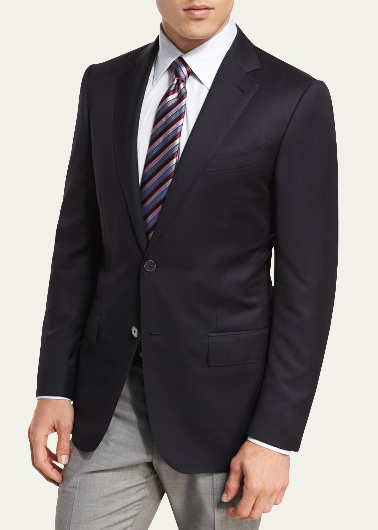 ZEGNA Men's Milano Micronsphere Wool Two-Button Sport Coat