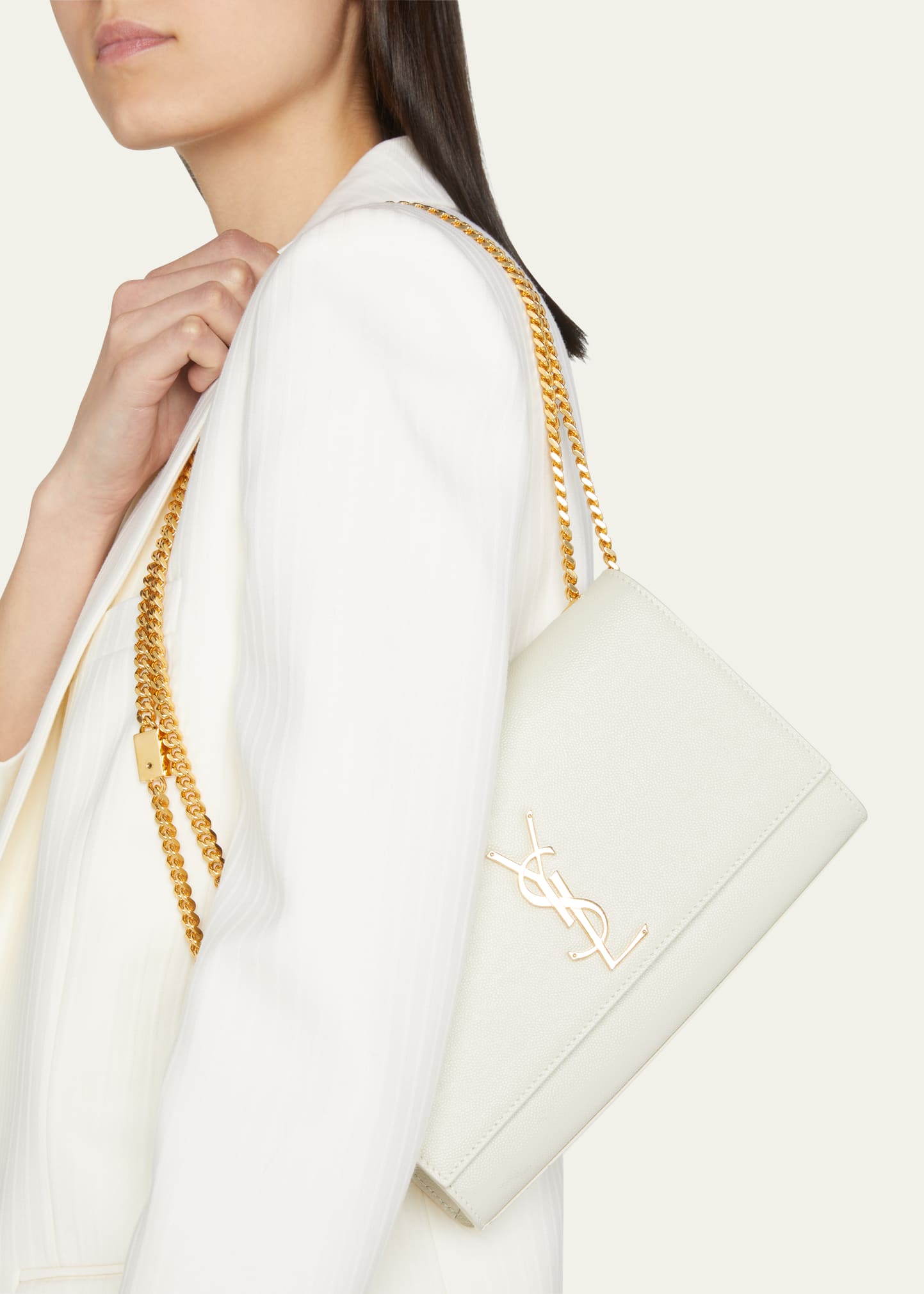 Ysl crossbody bag white sale