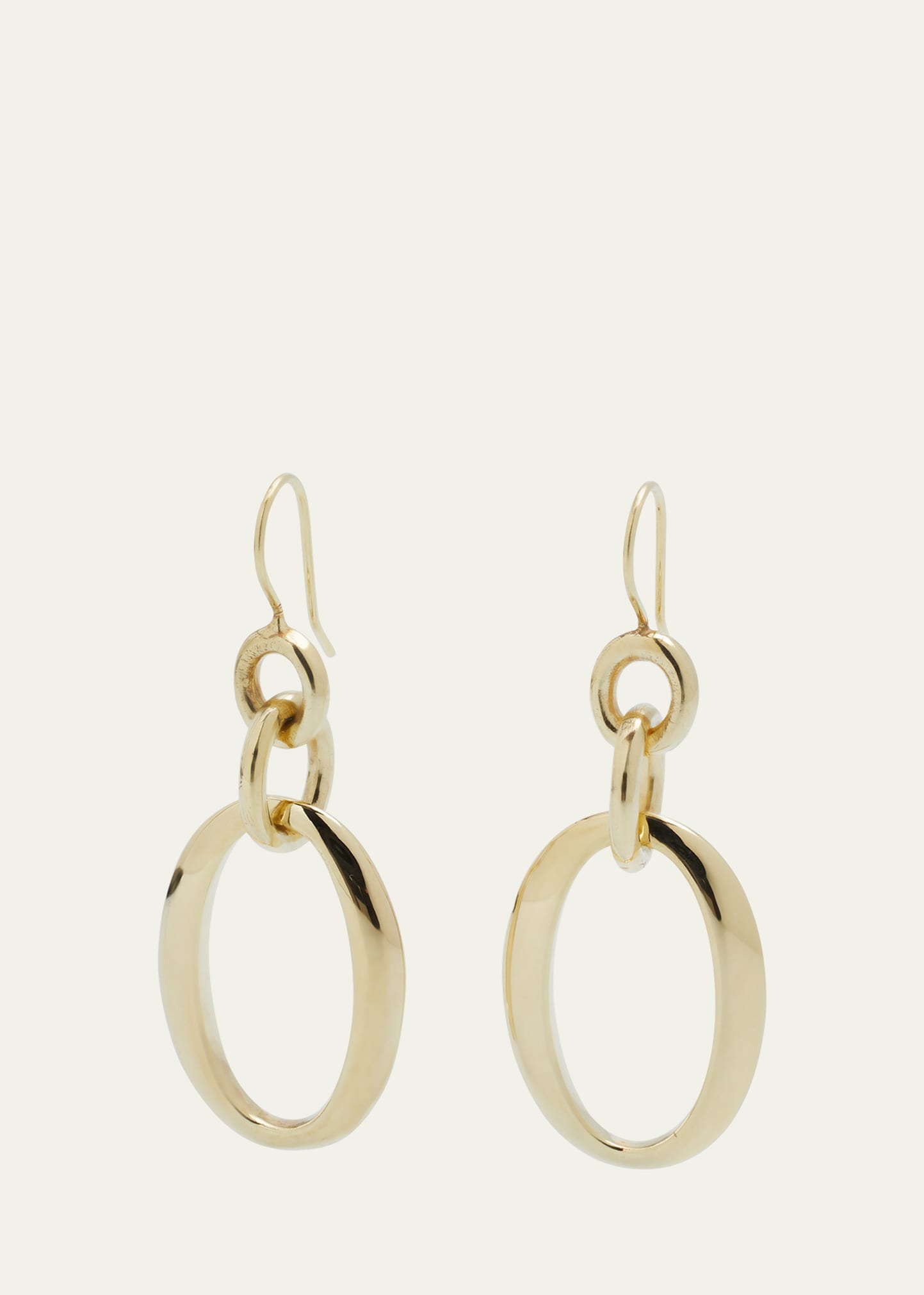Ippolita Short Oval Link Earrings in 18K Gold
