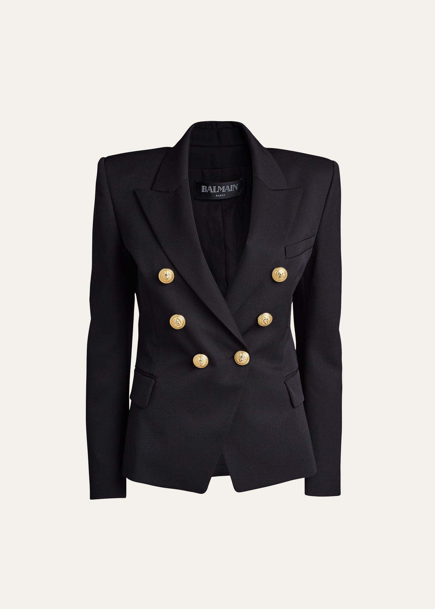 【関税&送料込】Balmain Giacca Doppiopetto In Lana Giacca doppio petto in lana nero – GIO MORETTI