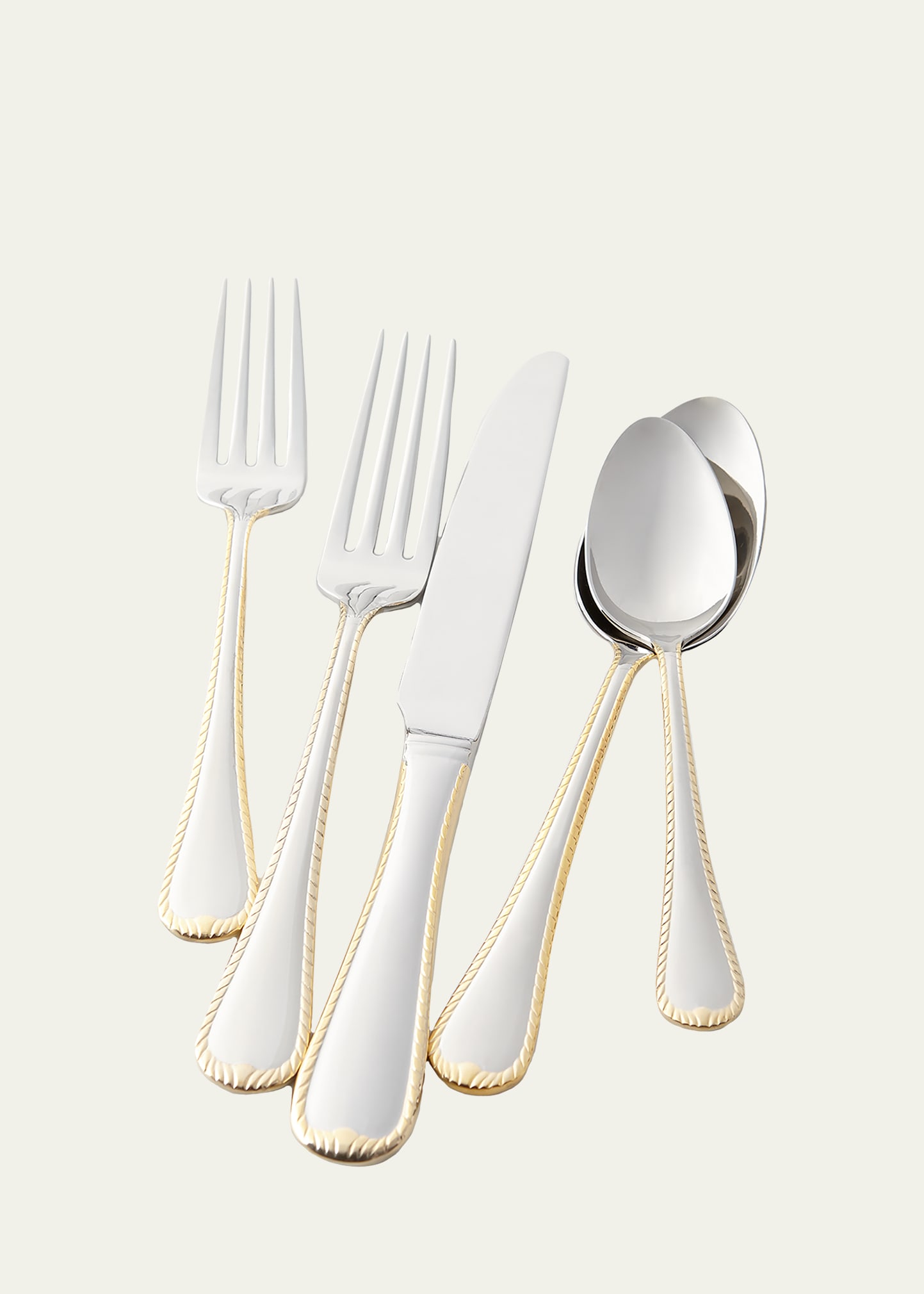 Mikasa 65-Piece Cameo Gold Flatware Service