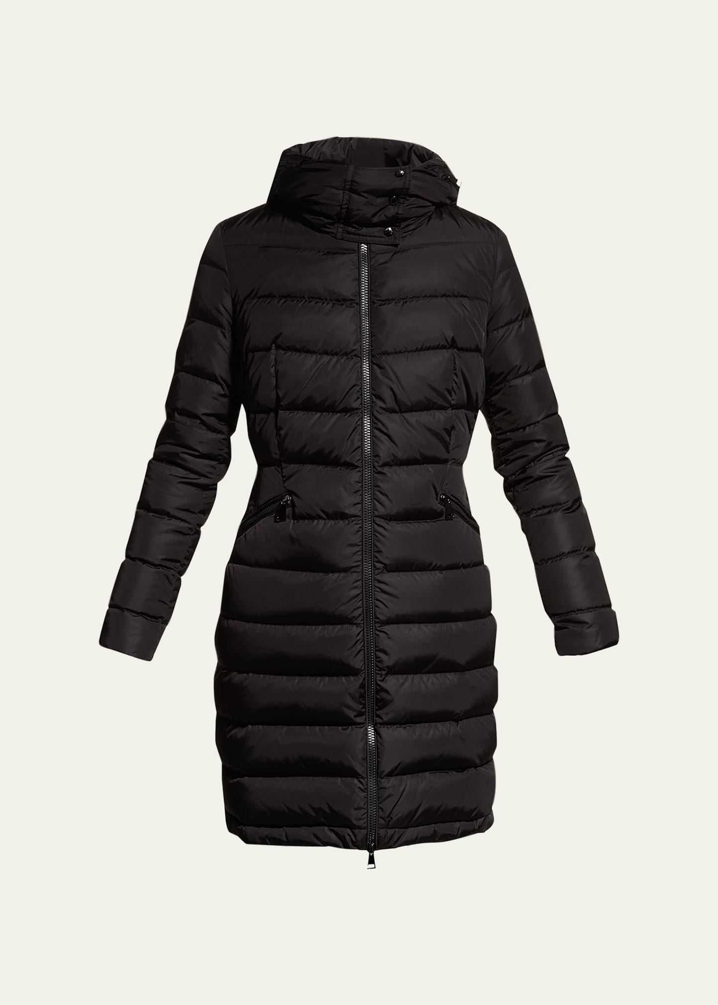 Moncler Flammette High-Neck Puffer Coat