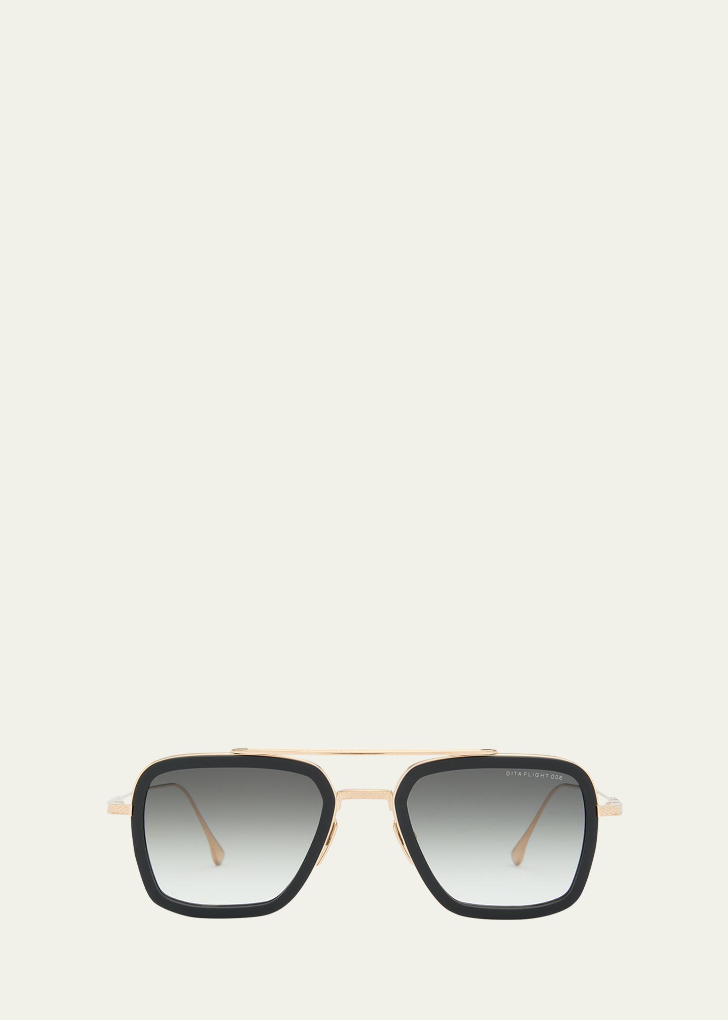 ダグ・ハイド　サンデーライダーズ Dita Men's Flight 006 Double Bridge Metal Aviator Sunglasses