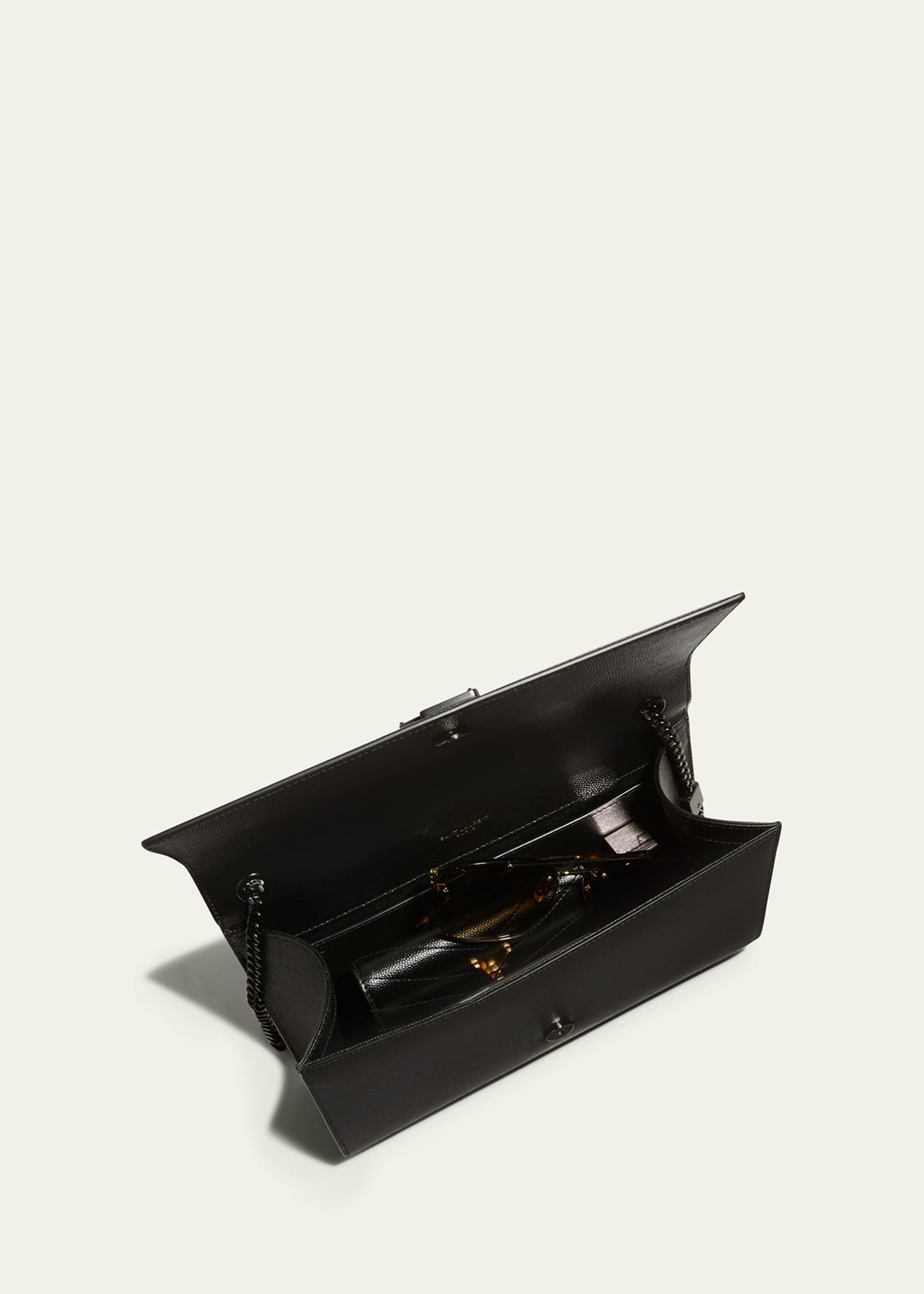 Saint Laurent Kate Medium YSL Crossbody Bag in Grained Leather