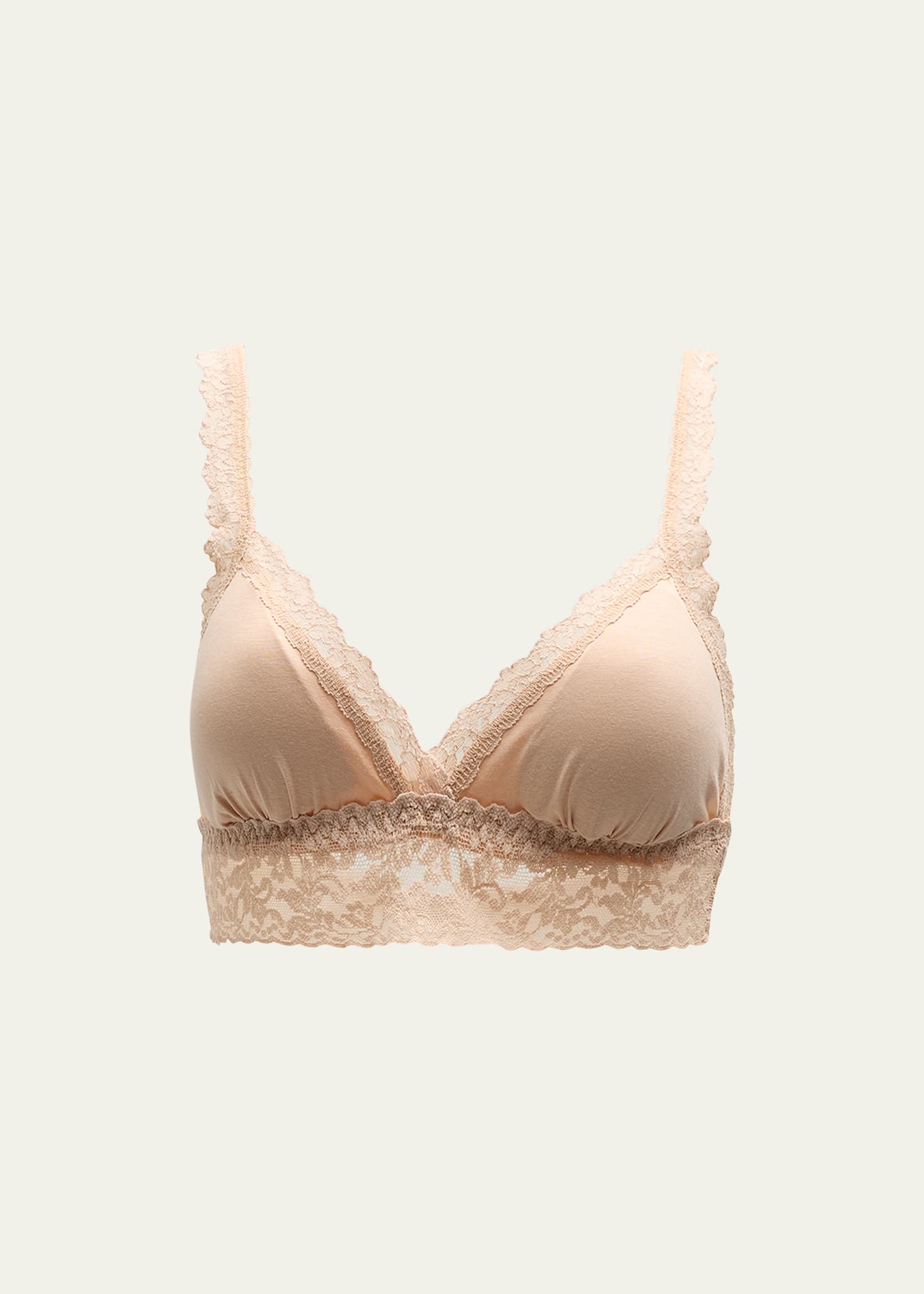 HANKY PANKY + NET SUSTAIN Signature lace-trimmed stretch organic cotton  padded soft-cup bra