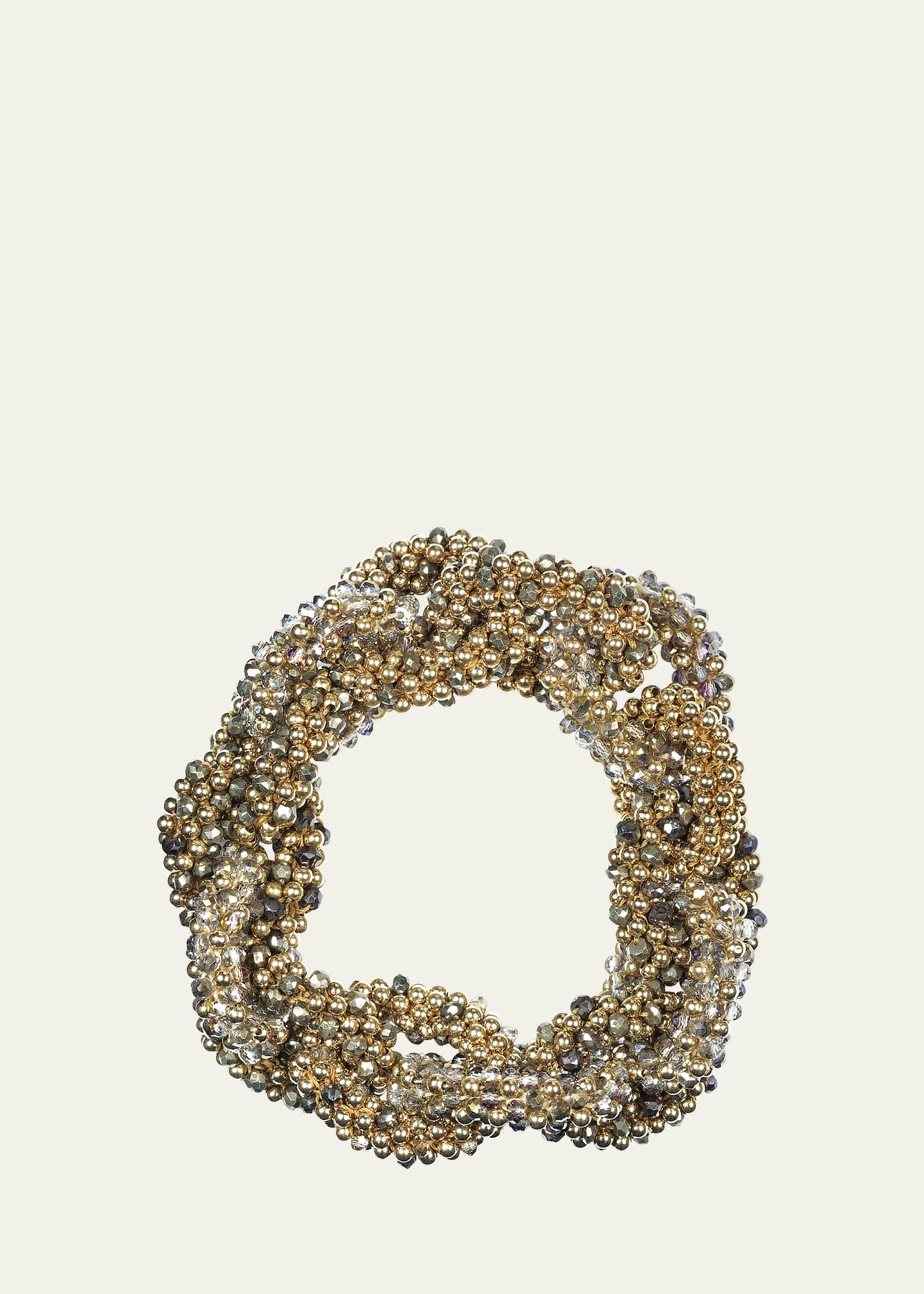 Meredith Frederick Vesonite, Zircon, and Pyrite Bracelet in 14k Yellow Gold 