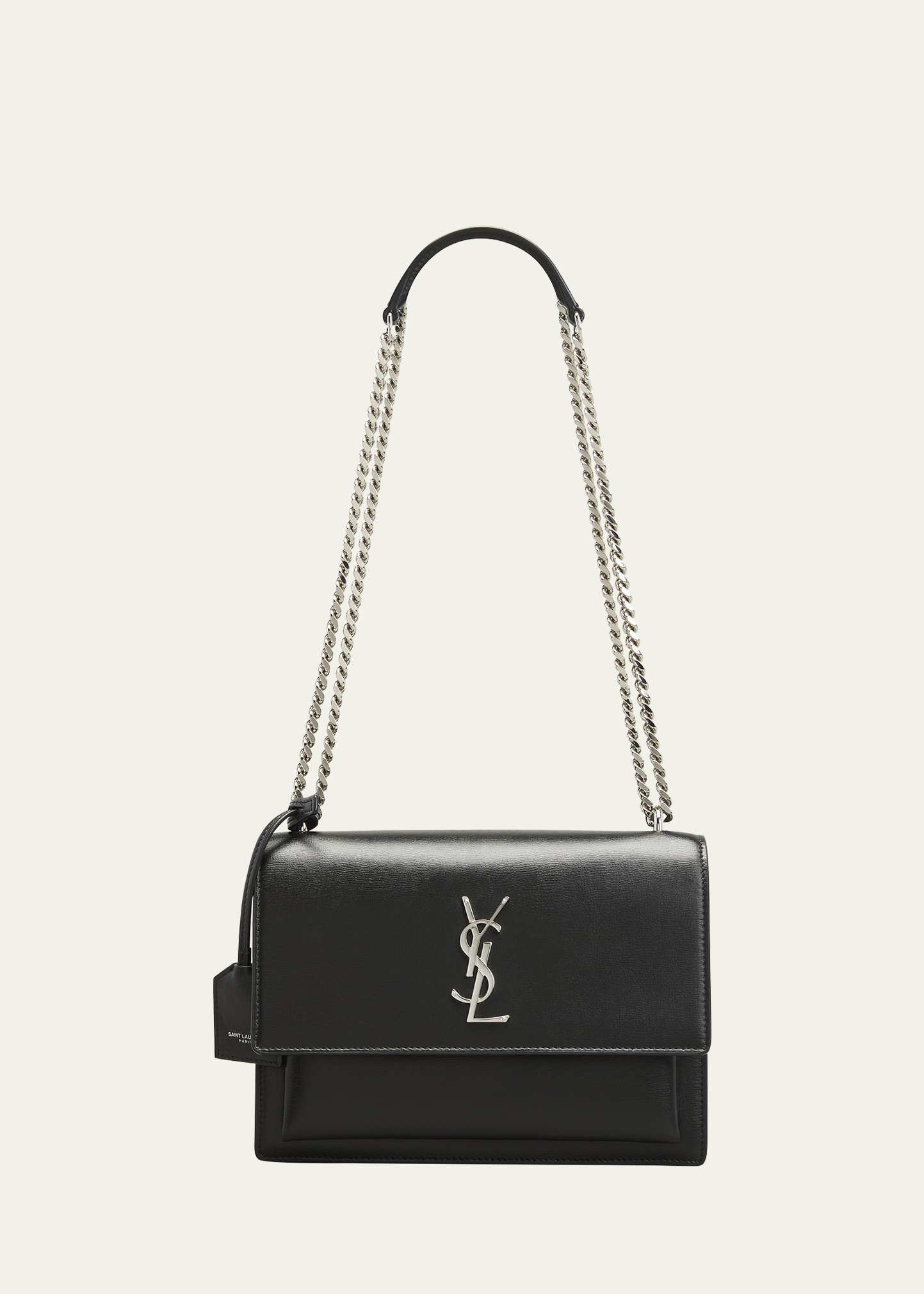 Saint Laurent Monogram Blogger Crossbody Bag, White - Bergdorf Goodman