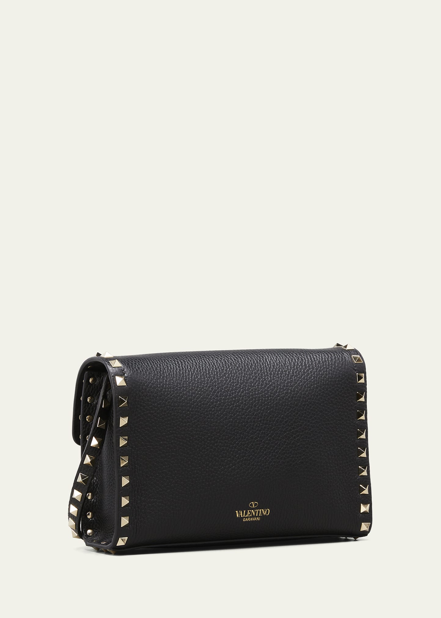 トートバッグ VALENTINO GARAVANI Black Leather Hobo Rockstud Shoulder Bag Valentino Garavani 'hobo Rockstud' Shoulder Bag | italist