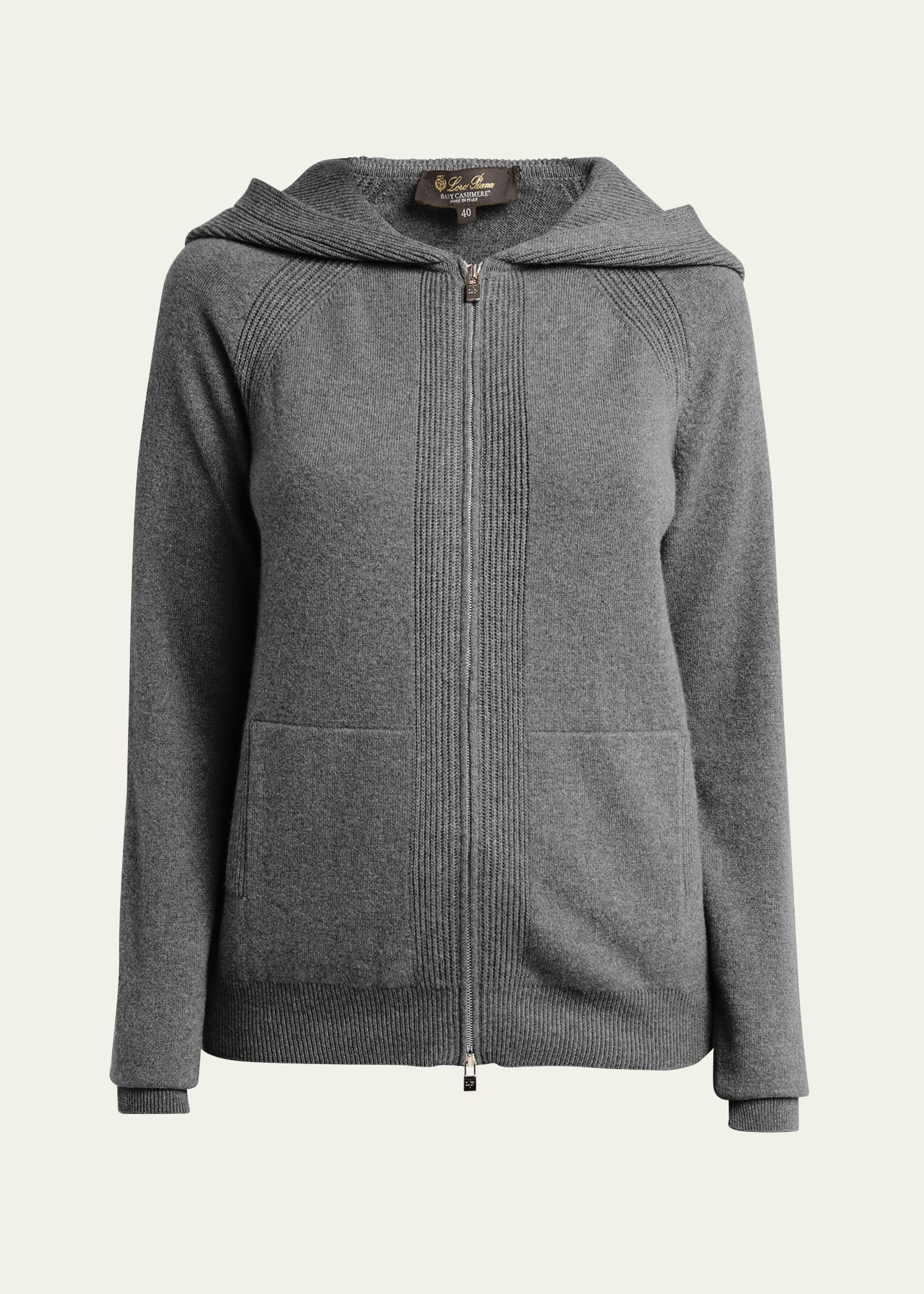 Loro Piana Merano Cashmere Zip-Front Hoodie Sweater - Bergdorf Goodman