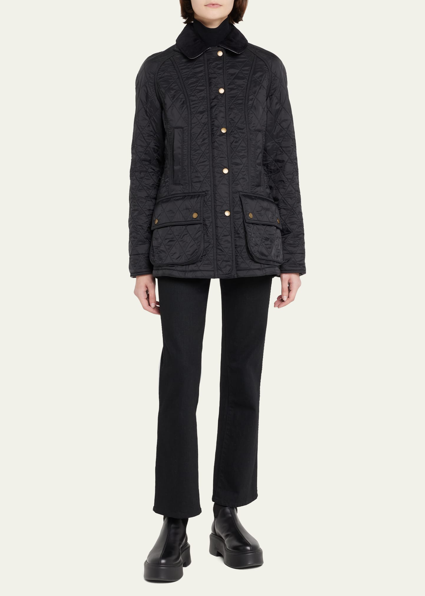 Barbour Beadnell Jacket in Diamond Polarquilt - Bergdorf Goodman