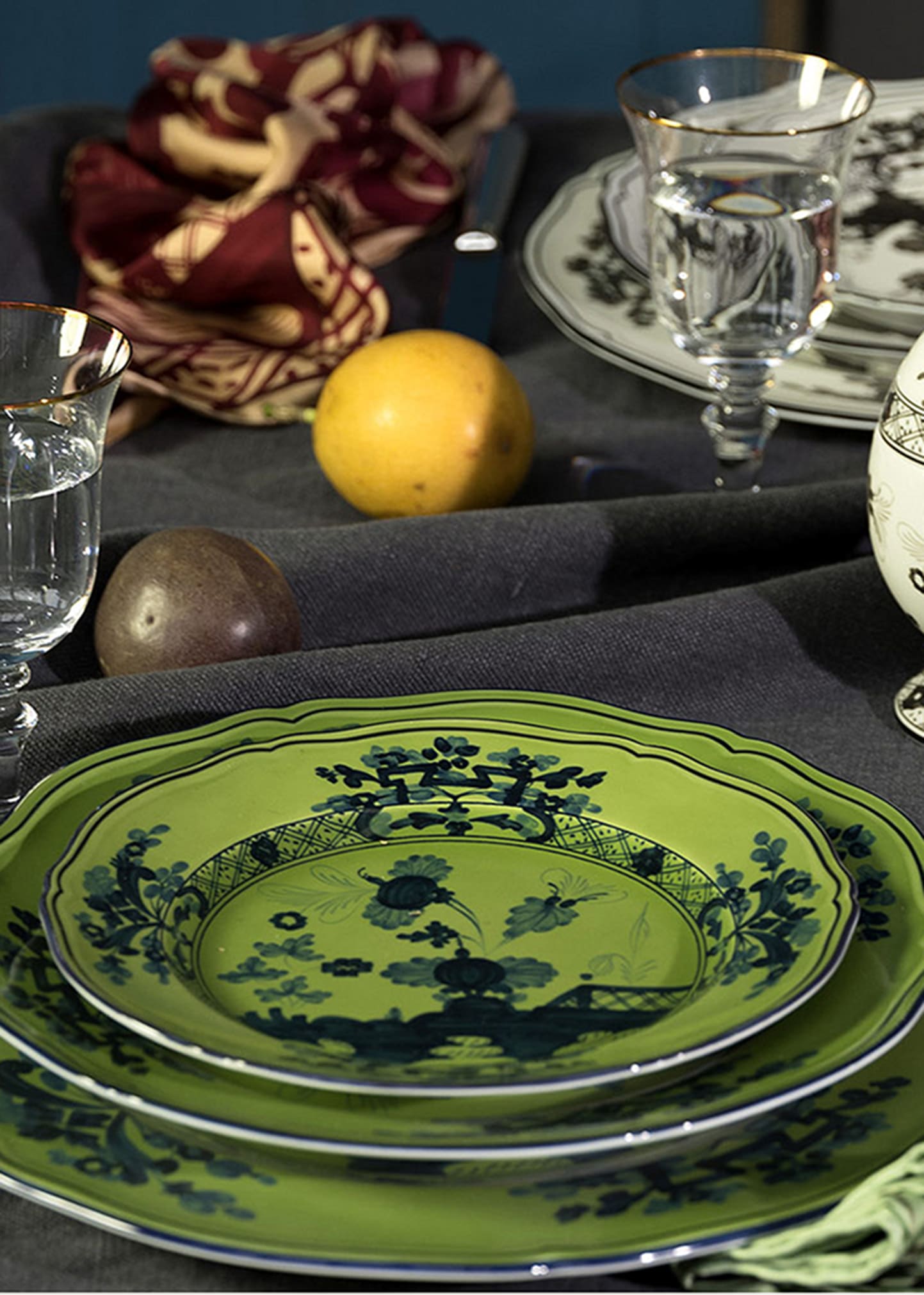 GINORI 1735 Oriente Italiano Soup Plate, Malachite - Bergdorf Goodman